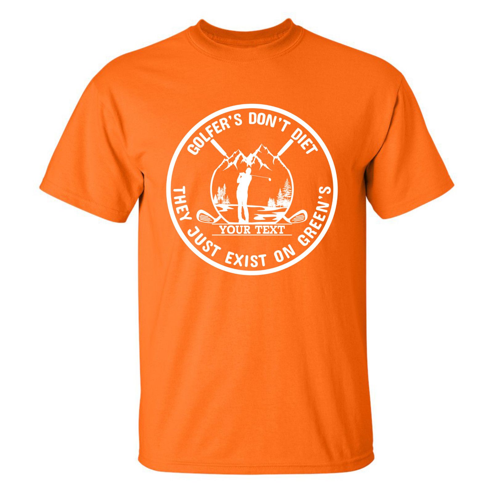 Gildan Golfers Don't Diet Custom Name Funny Swinging Golfer T-Shirt Size US XL / EU 56 / 4 - 18 Thumbnail