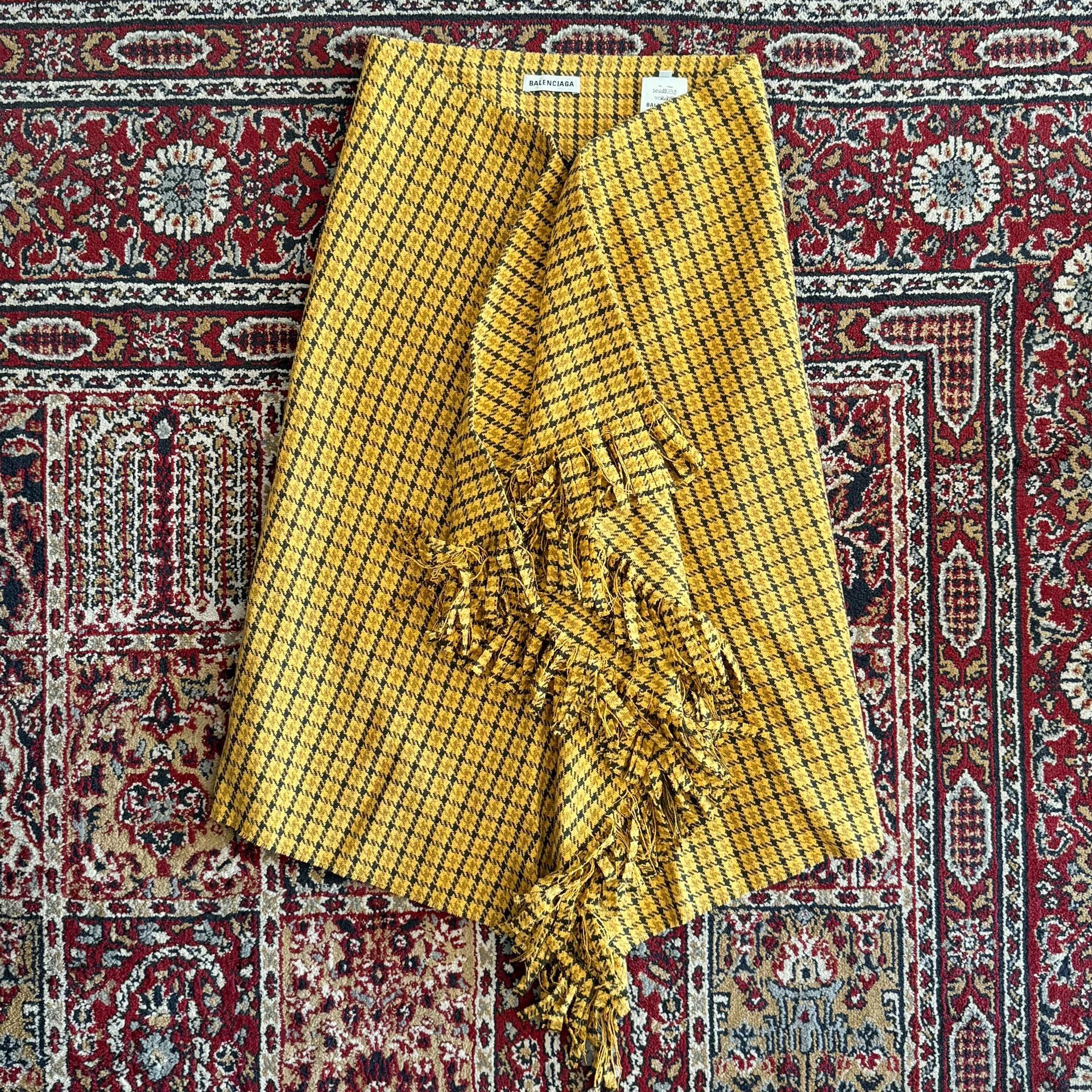 Balenciaga Balenciaga Houndstooth Wool Structure Skirt Size 34" / US 12 / IT 48 - 1 Thumbnail