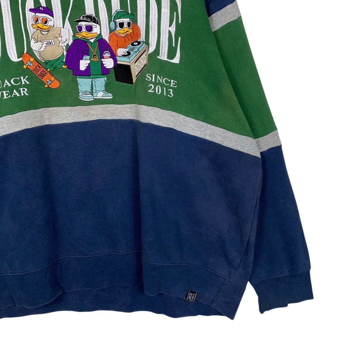 Japanese Brand B ONE SOUL Duck Dude Quack Wear Sweatshirt #1920-C83 Size US XXL / EU 58 / 5 - 4 Thumbnail