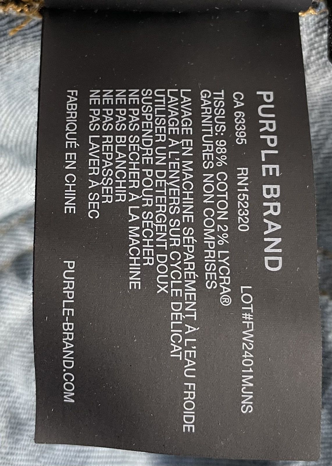 Purple Brand Purple P-001 Skinny Jean Size US 32 / EU 48 - 11 Thumbnail