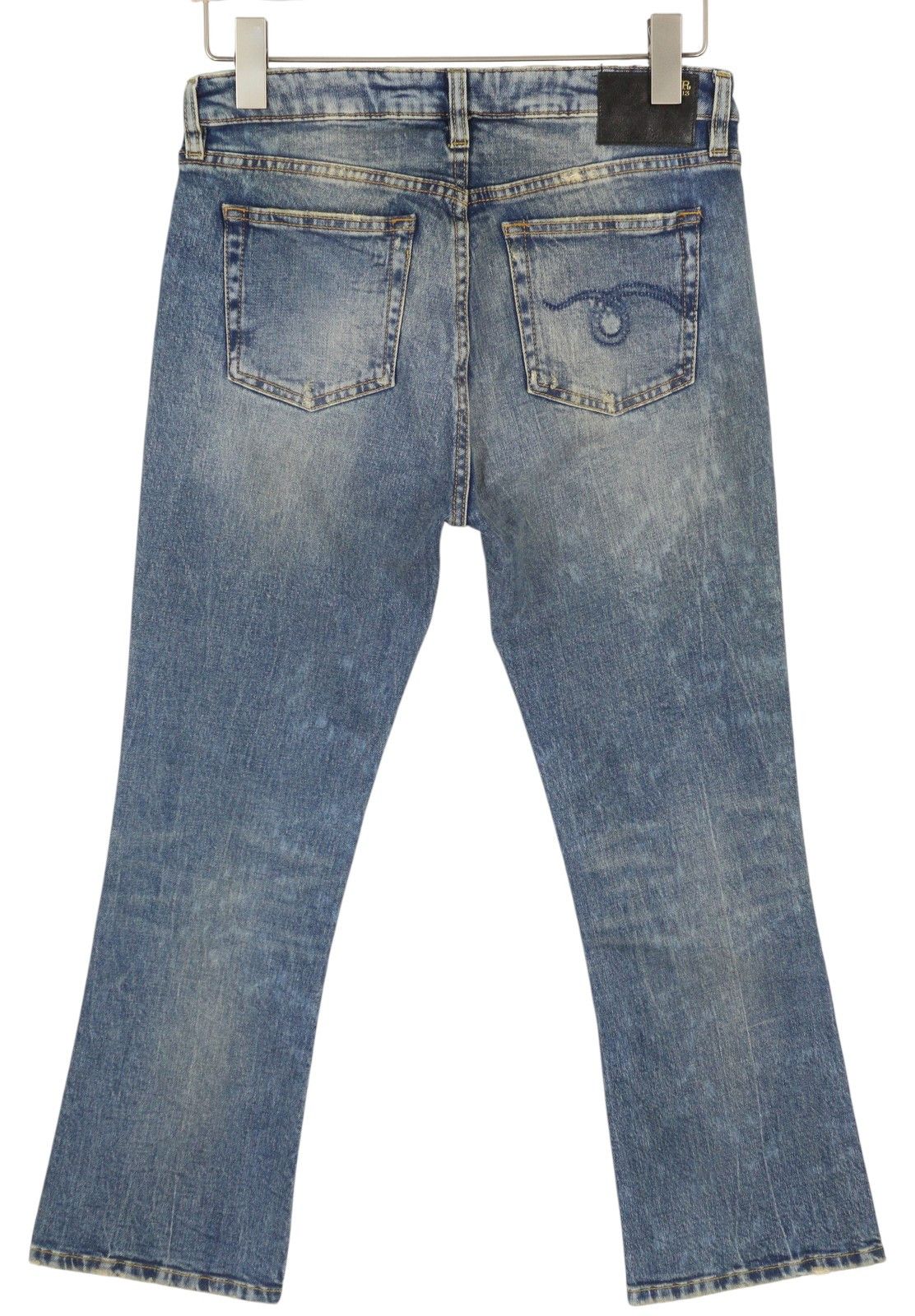 R13 KICK FIT 28 Kelly Stretch Washed Faded Ankle Length 86326 Size 28" / US 6 / IT 42 - 4 Thumbnail