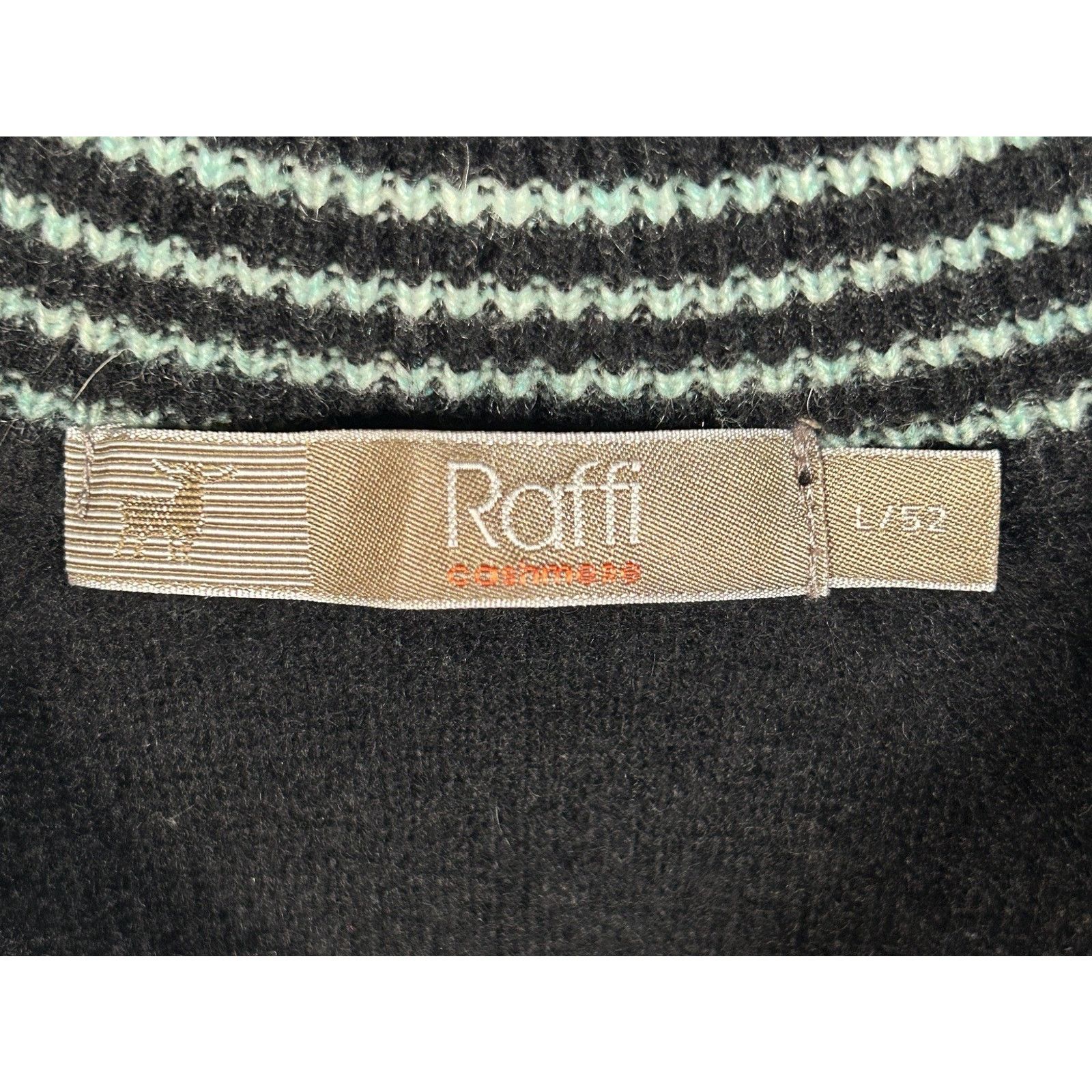 Raffi Raffi Cashmere Sweater Men’s Pullover 1/4 Zip Black Large Size US L / EU 52-54 / 3 - 6 Thumbnail