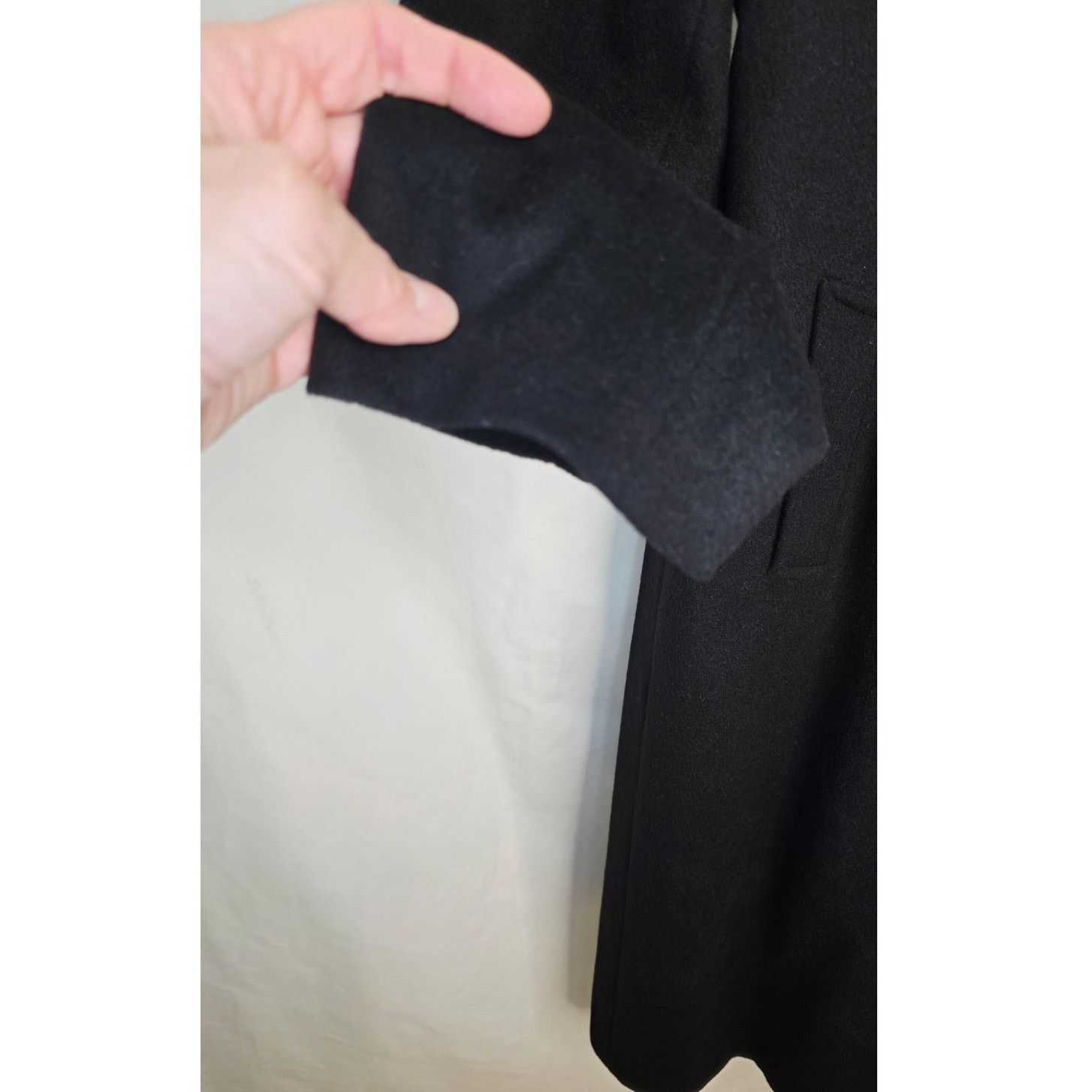 Other Riel Coat Company Black Wool Cashmere Blend Long Coat Size M / US 6-8 / IT 42-44 - 4 Thumbnail