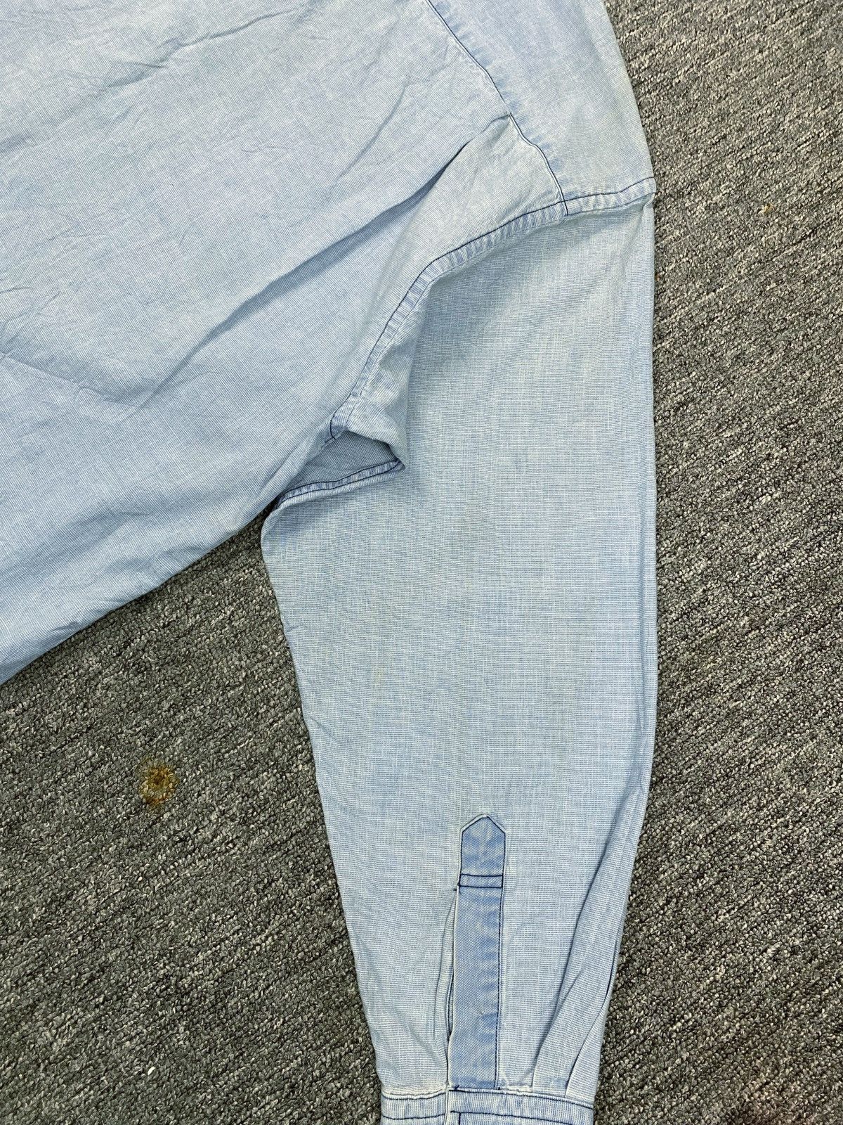 Japanese Brand Uncle Dolce Denim Distressed Shirt Size US XL / EU 56 / 4 - 16 Thumbnail