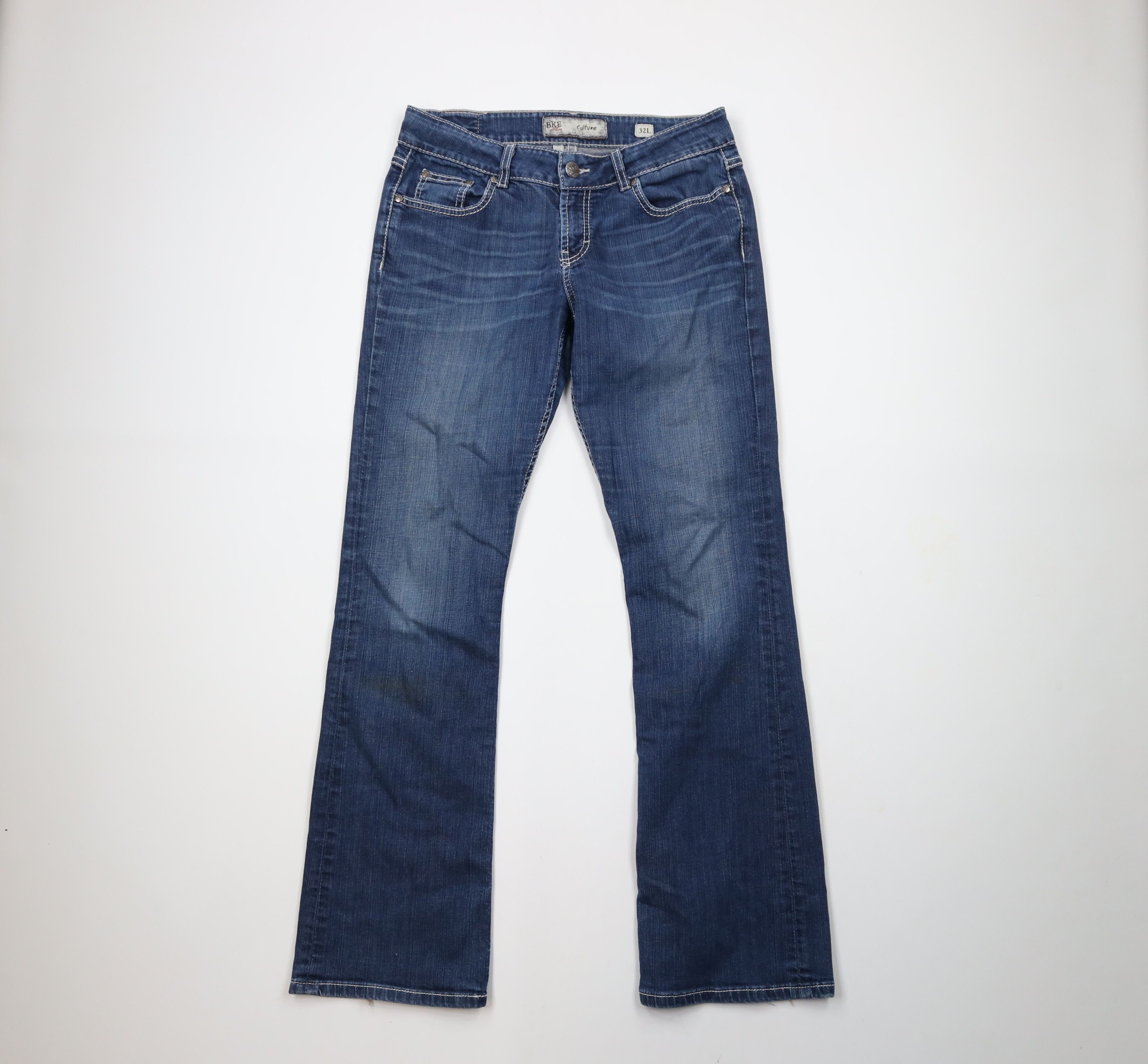 BKE × Vintage Buckle BKE Faded Thick Stitch Stretch Culture Bootcut Jeans Size 32" / US 10 / IT 46 - 1 Thumbnail