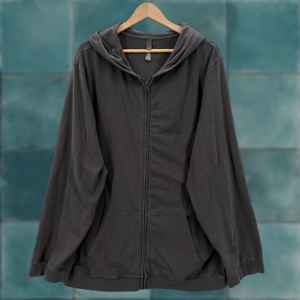 SKIMS SKIMS Cotton Fleece Classic Full Zip Hoodie Sweatshirt Gray 2X Oversized Womens Size XXL / US 16-18 / IT 52-54 - 1 Thumbnail
