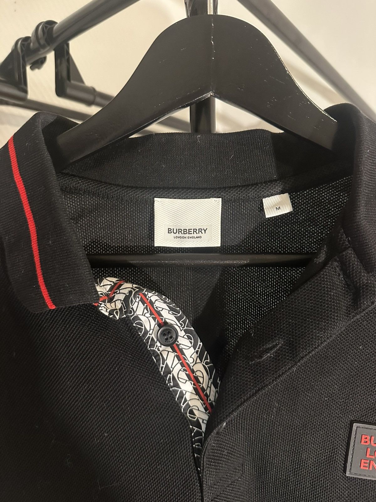 Burberry Burberry London England Logo Long Sleeve Polo Black/Red M Size US M / EU 48-50 / 2 - 3 Thumbnail
