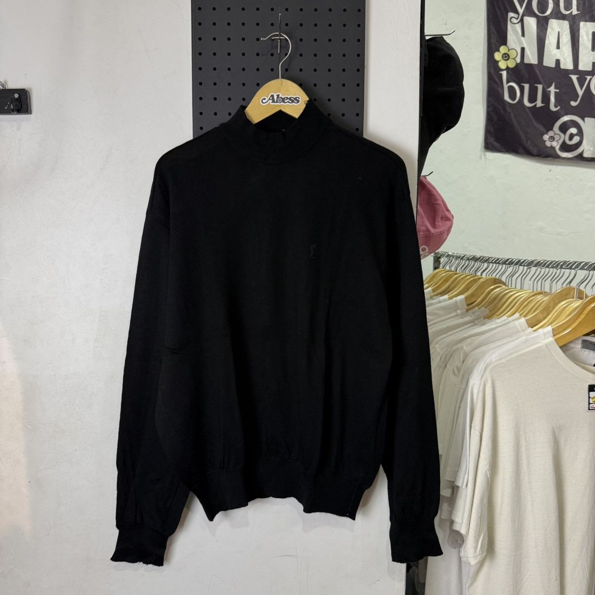 Yves Saint Laurent Vintage Yves Saint Laurent YSL turtleneck sweatknit black Size US XL / EU 56 / 4 - 1 Thumbnail