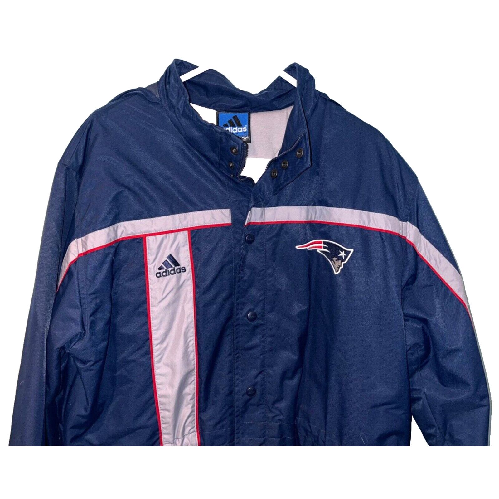 Adidas New England Patriots Adidas Hooded Full Zip Jacket Sz. M NFL Size US M / EU 48-50 / 2 - 8 Thumbnail