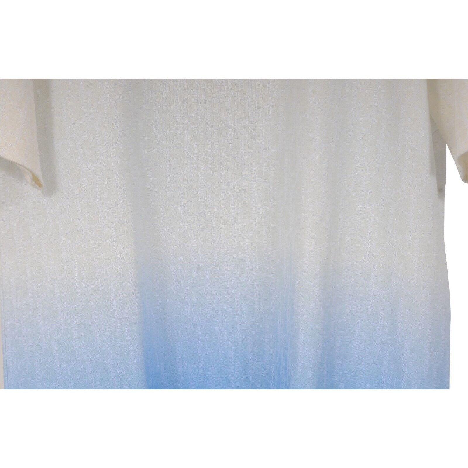 Dior Gradient Oblique Logo T Shirt Medium White Blue Size US M / EU 48-50 / 2 - 4 Thumbnail