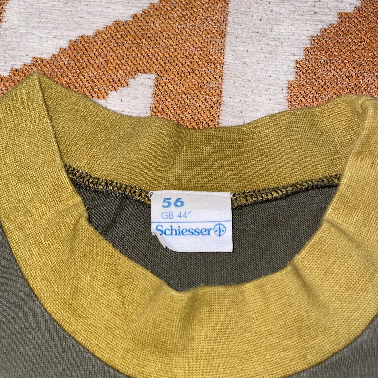 Designer Schiesser 90s Stars Graphic Ringer T-Shirt XL Size US XL / EU 56 / 4 - 4 Thumbnail