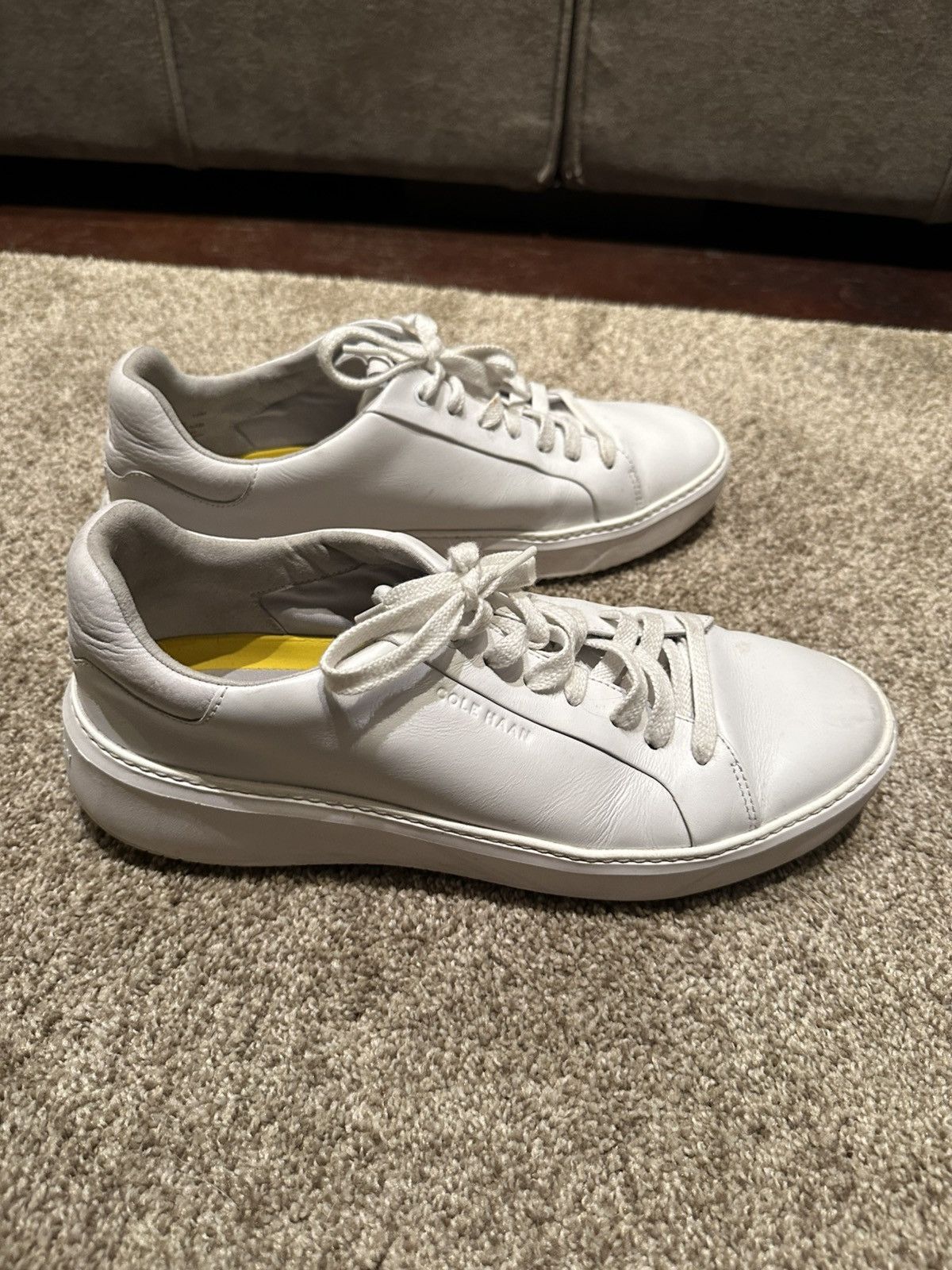Cole Haan Ecco Soft 7 Leather Sneakers – Size 10 – White – Excellent C Size US 10 / EU 43 - 1 Thumbnail