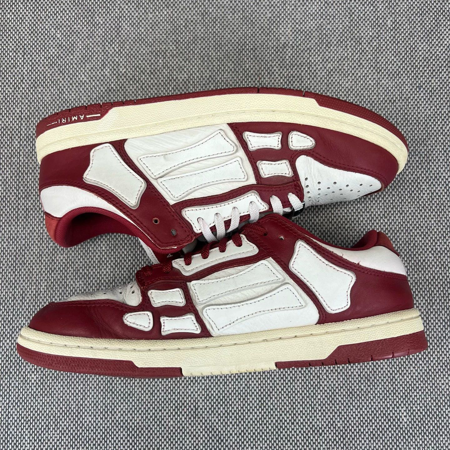 Amiri Amiri Bone Runner Sneakers White Red Size 41 Used Size US 7.5 / EU 40-41 - 6 Thumbnail