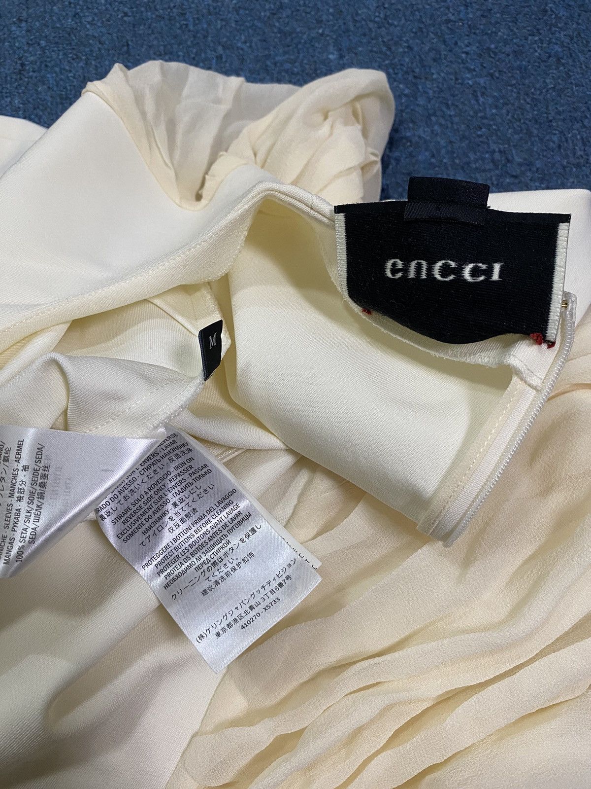 Gucci Gucci White Ivory Dress with Sheer Sleeves Size M / US 6-8 / IT 42-44 - 7 Thumbnail