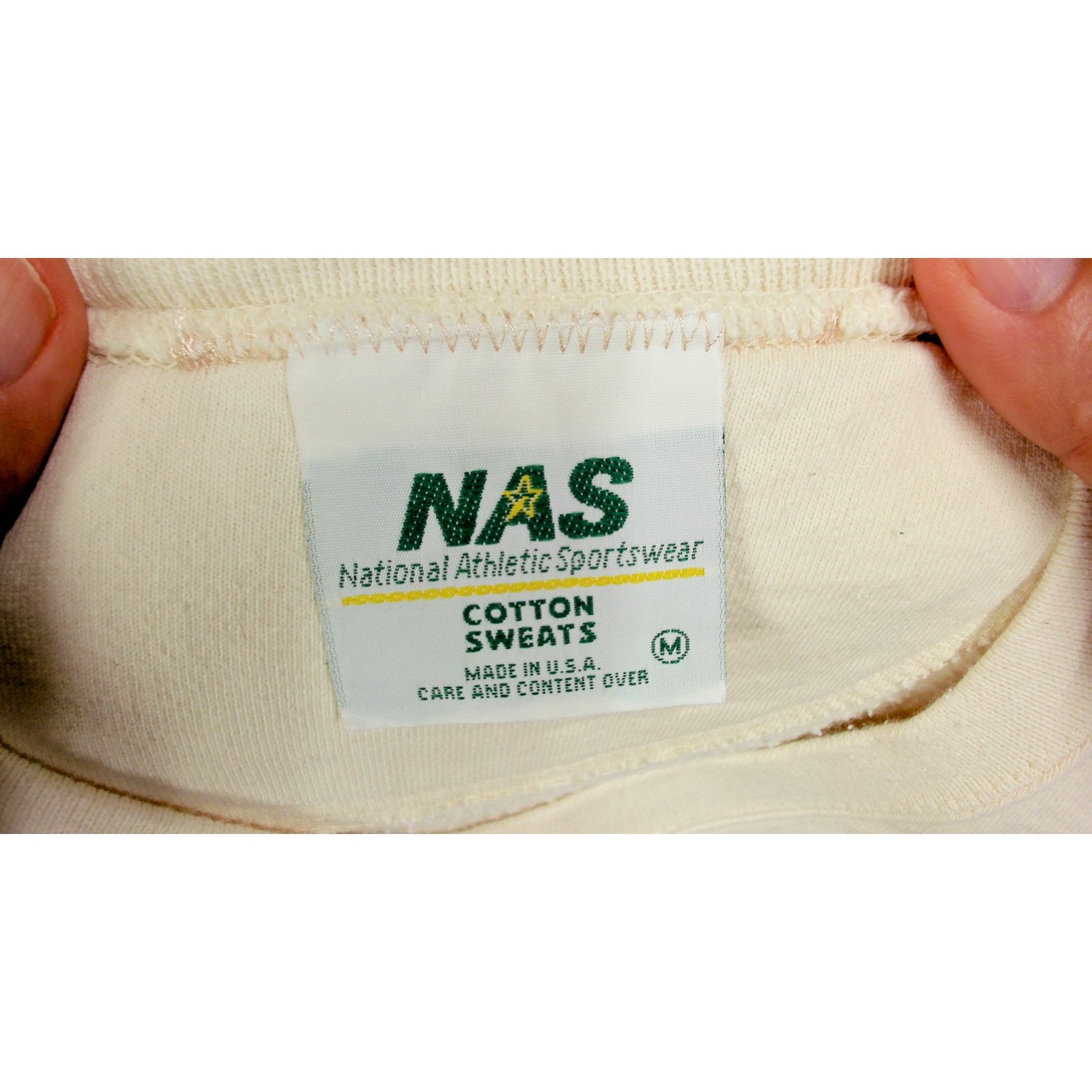 Vintage Vintage 90s NAS Heavyweight Boxy Collegiate Sweatshirt Size L / US 10 / IT 46 - 7 Thumbnail