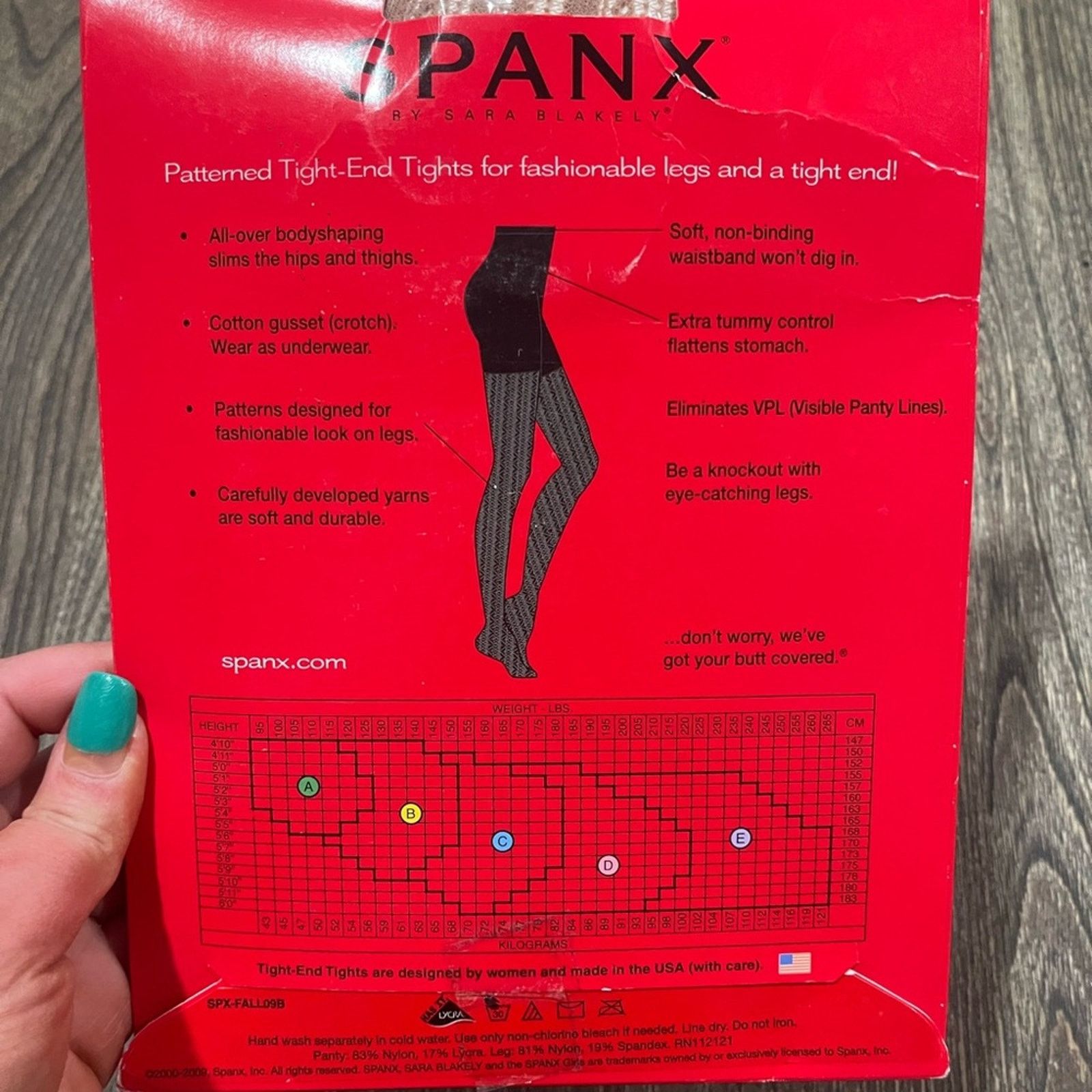 Spanx NWT Spanx Patterned Tight-End-Tights Bodyshaping Nude Size B Size ONE SIZE - 4 Thumbnail