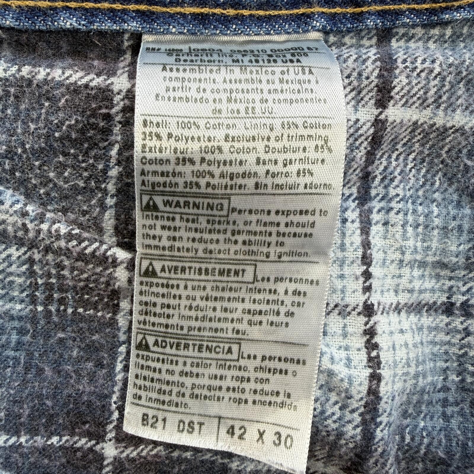 Carhartt Vintage Carhartt Flannel Lined Blue Denim Jeans 42x30 Size US 42 / EU 58 - 5 Thumbnail