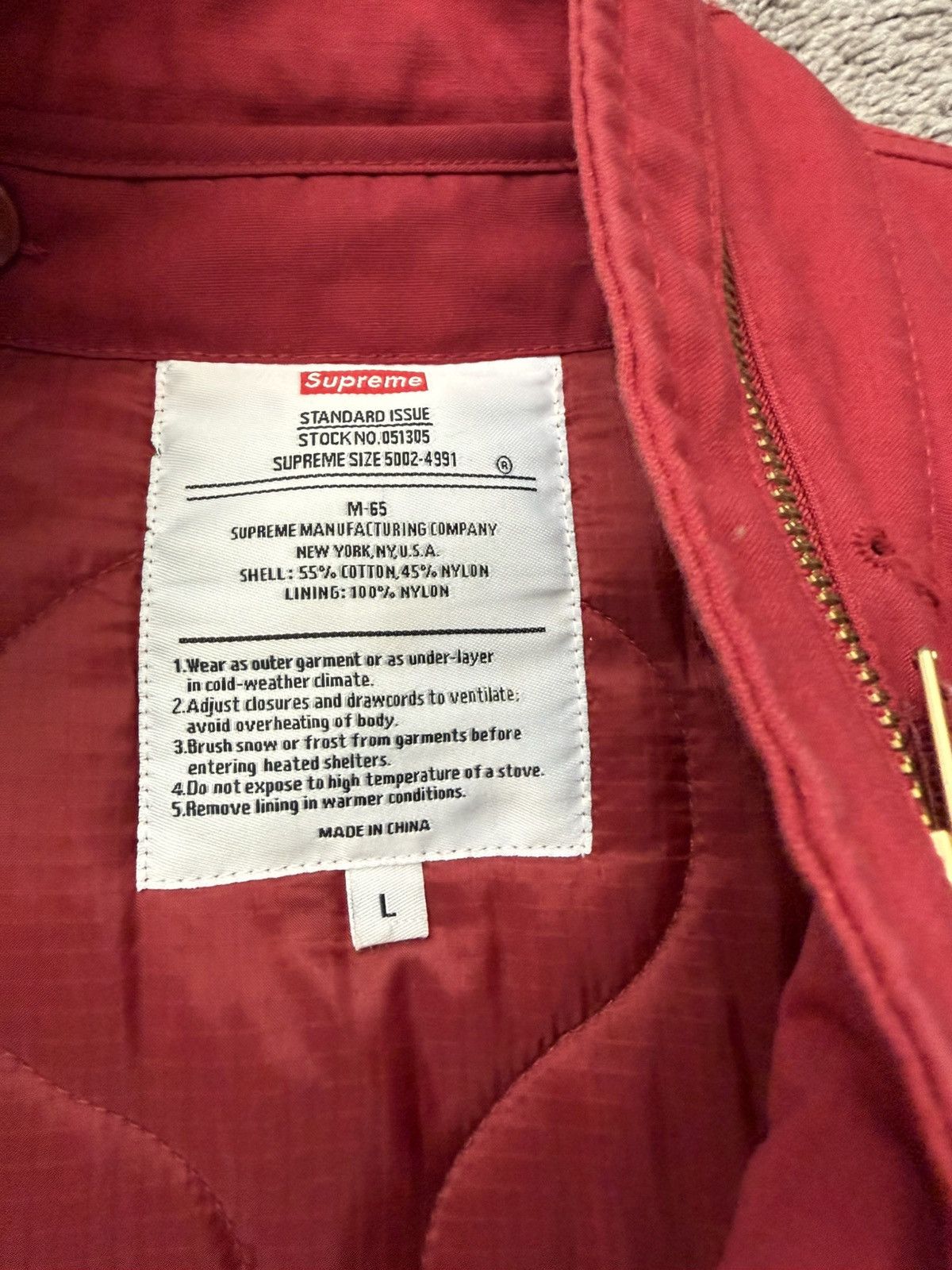 Supreme Supreme basquiat m65 large red fw13 Size US L / EU 52-54 / 3 - 3 Thumbnail