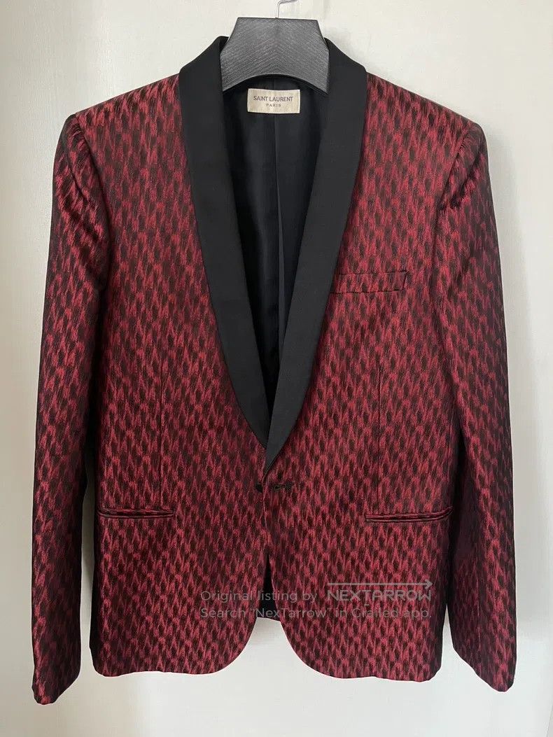 Saint Laurent Paris Vintage Notched Lapel One Button Suit