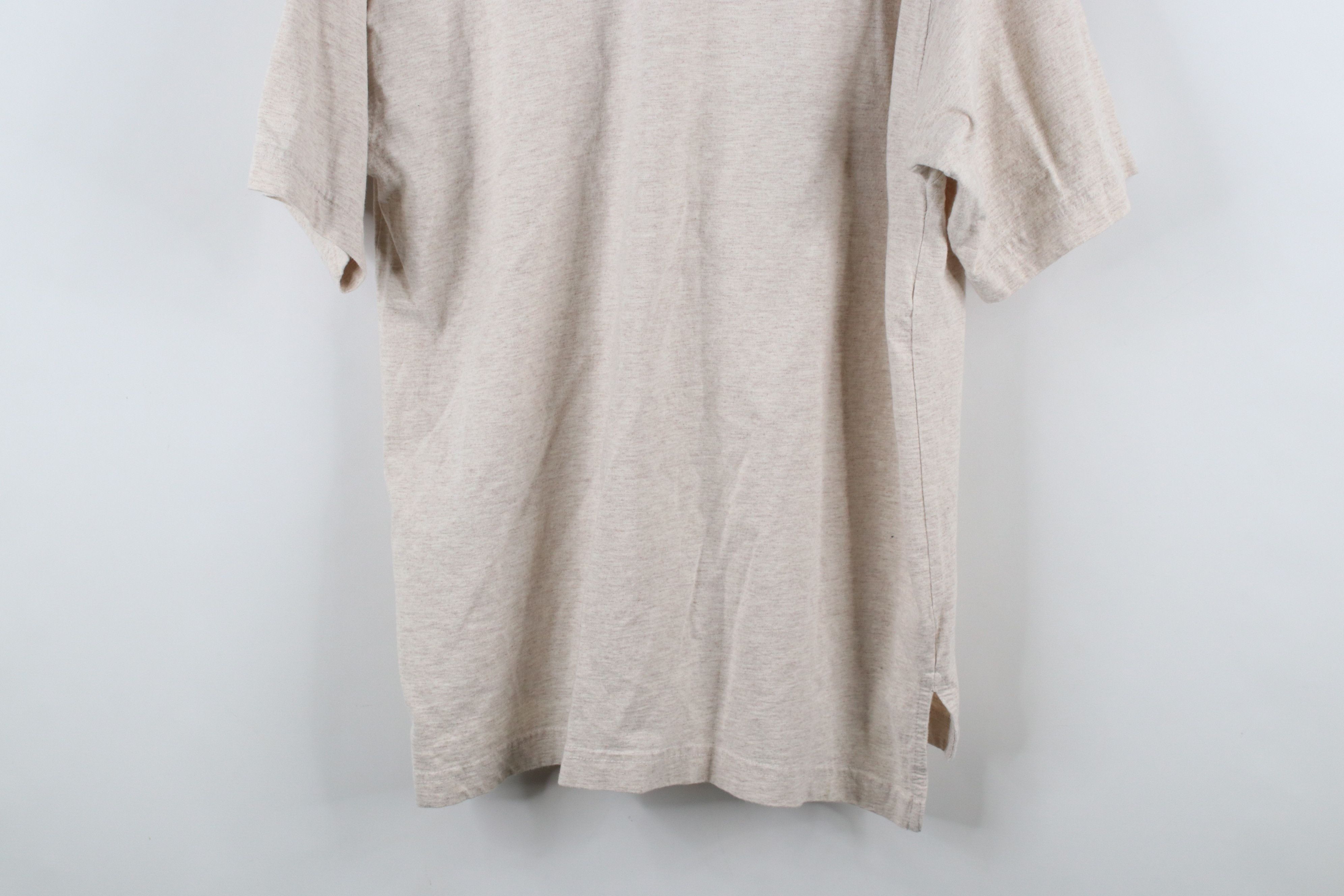 Vintage Vintage 90s Streetwear Short Sleeve T-Shirt Oatmeal Brown Size US XL / EU 56 / 4 - 12 Thumbnail