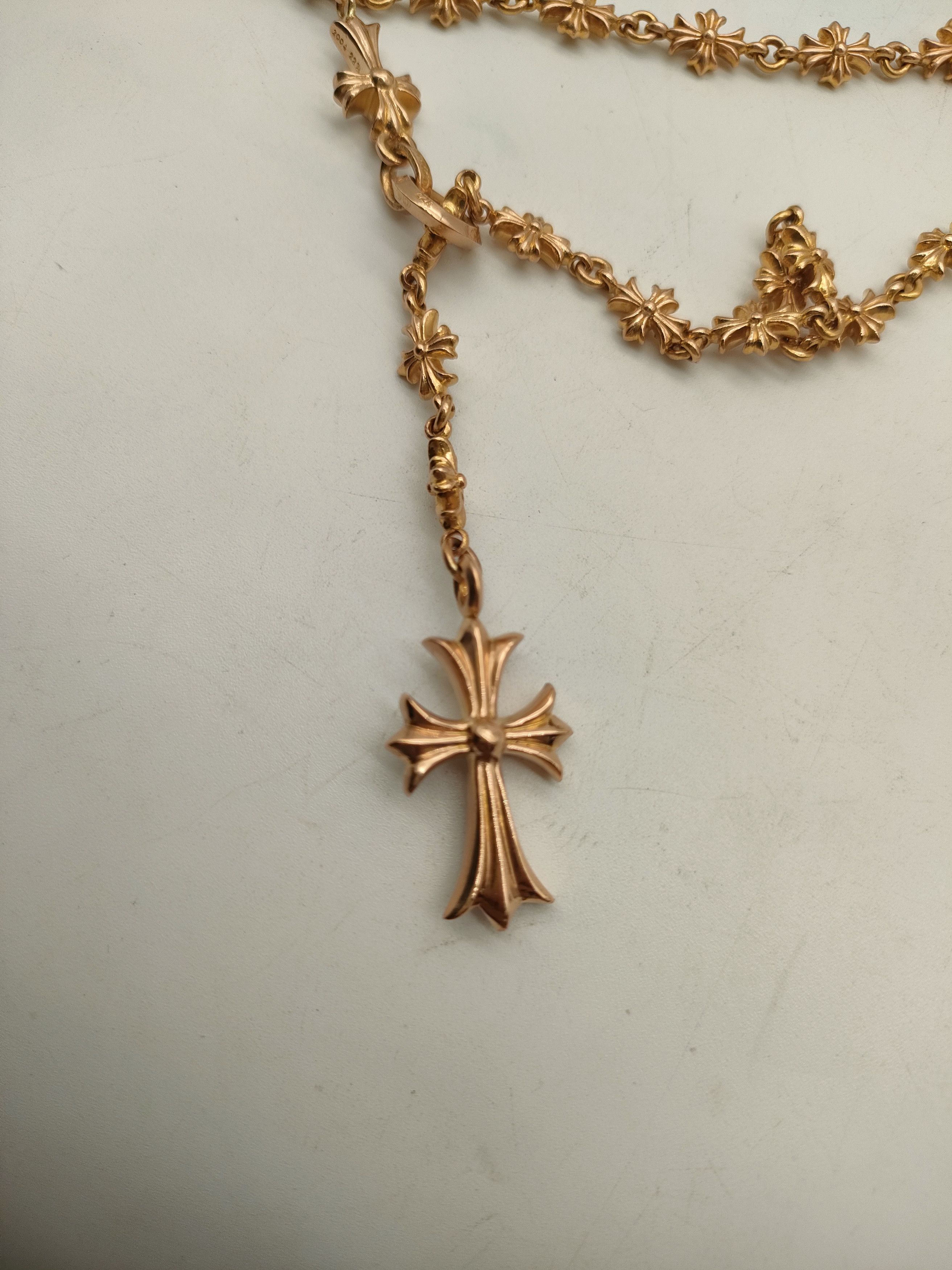 Chrome Hearts Chrome Hearts 22K Gold Tiny E Chokechain Necklace Size ONE SIZE - 5 Thumbnail