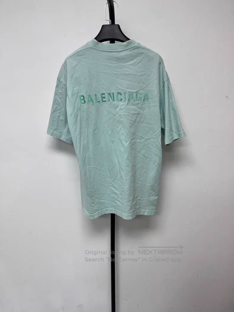 Balenciaga Balenciaga Solid Color Logo Letter Embroidered Round Neck Size XXS / US 00 / IT 34 - 2 Thumbnail