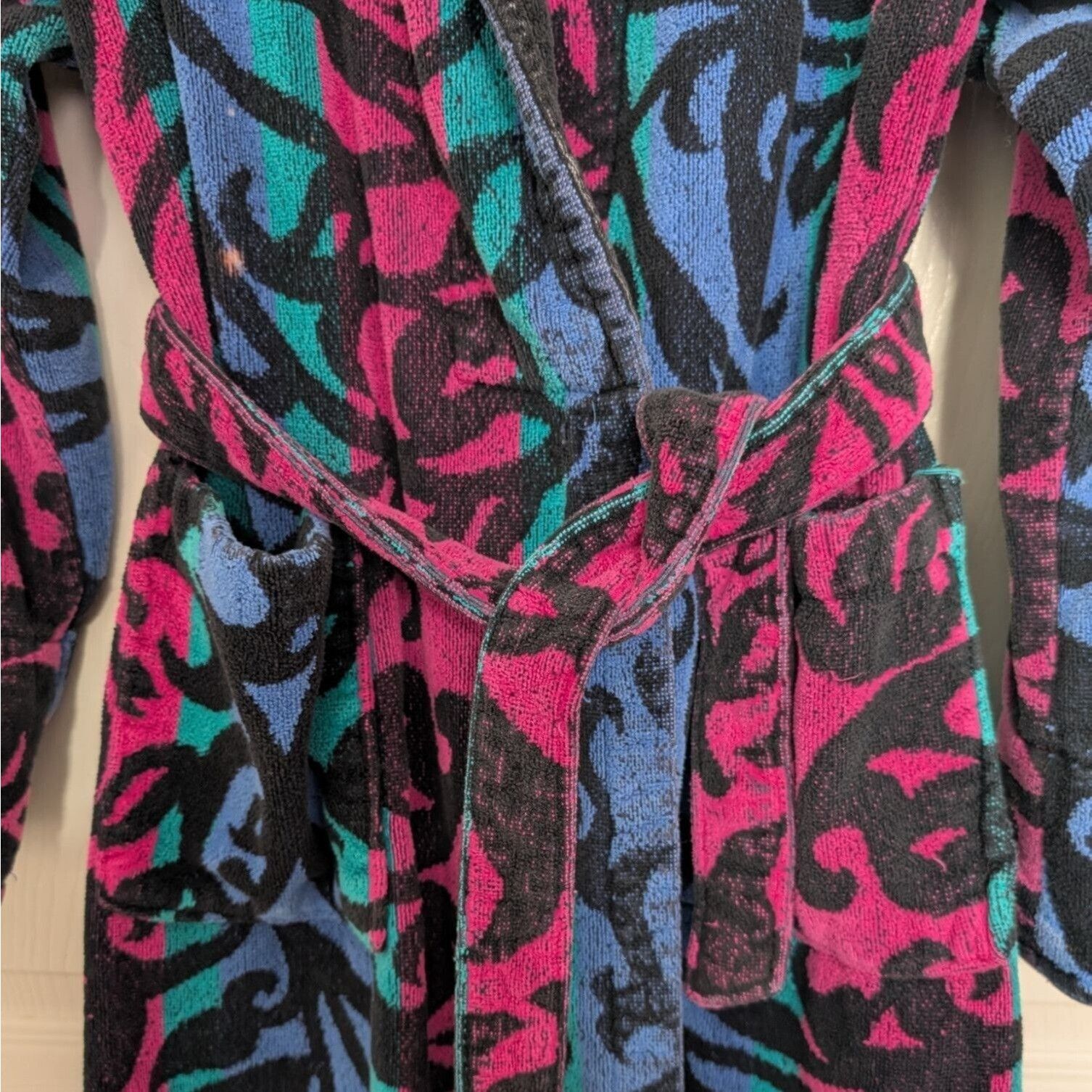 Designer TJ Lawford Scrolls Turkish Cotton Robe Womens Size Medium Size M / US 6-8 / IT 42-44 - 5 Thumbnail