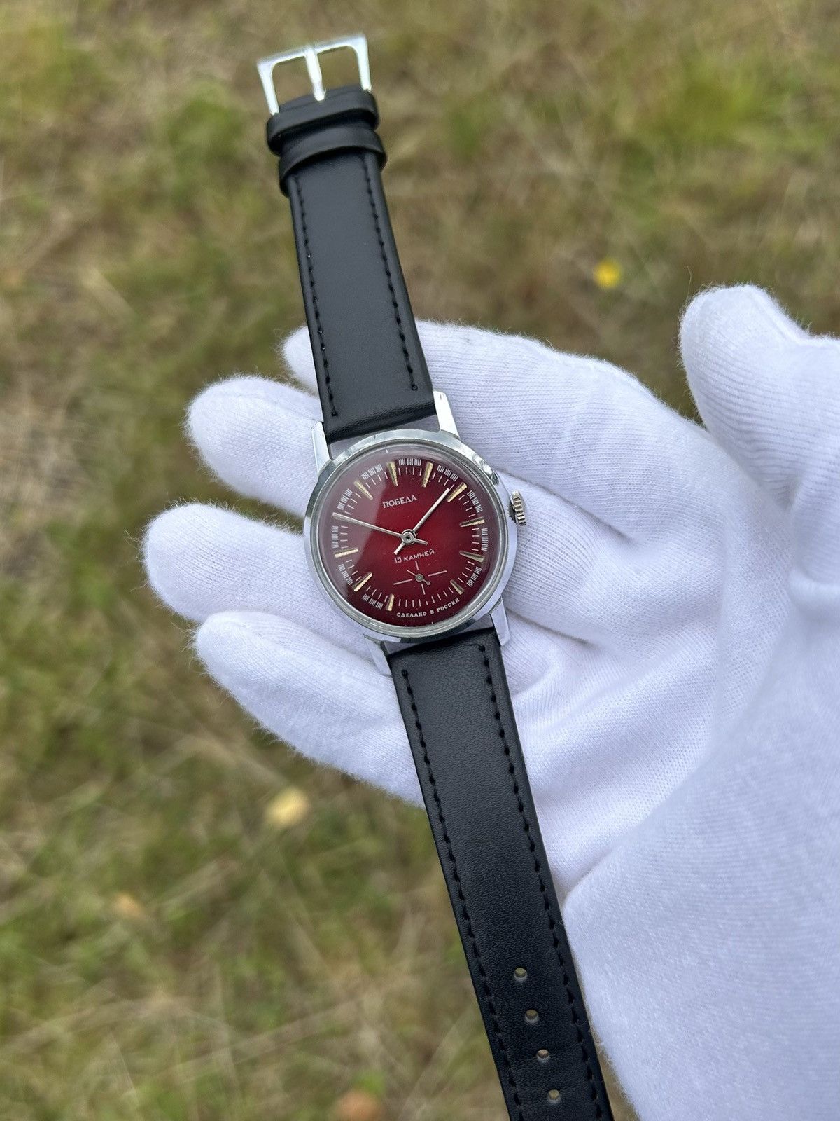 Vintage Vintage Watch Pobeda Retro Authentic Mechanical 1990s Size ONE SIZE - 19 Thumbnail