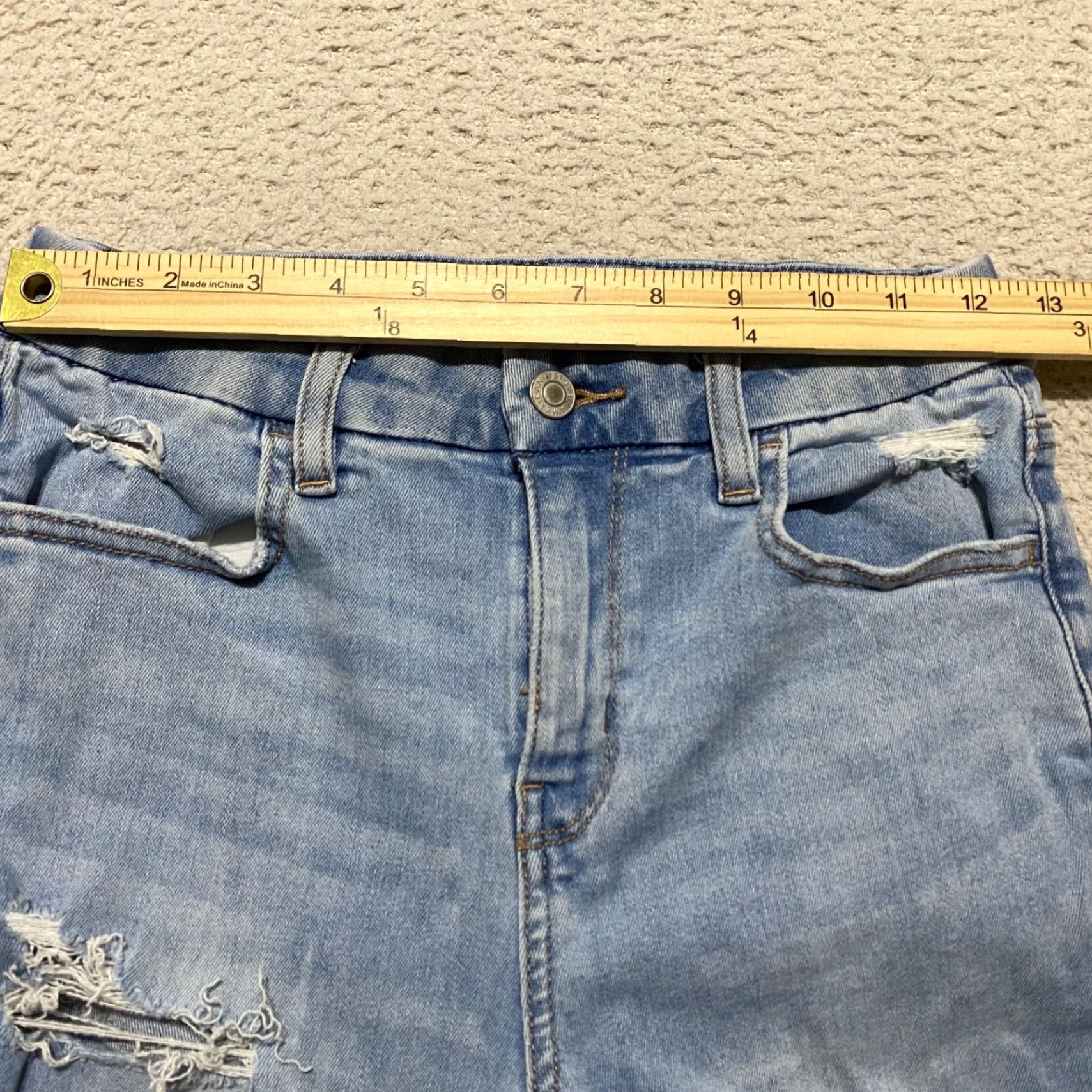 American Eagle Outfitters American Eagle Jeans Womens 4 Blue Denim High Rise Jegging Medium Wash Distress Size 27" / US 4 / IT 40 - 5 Thumbnail