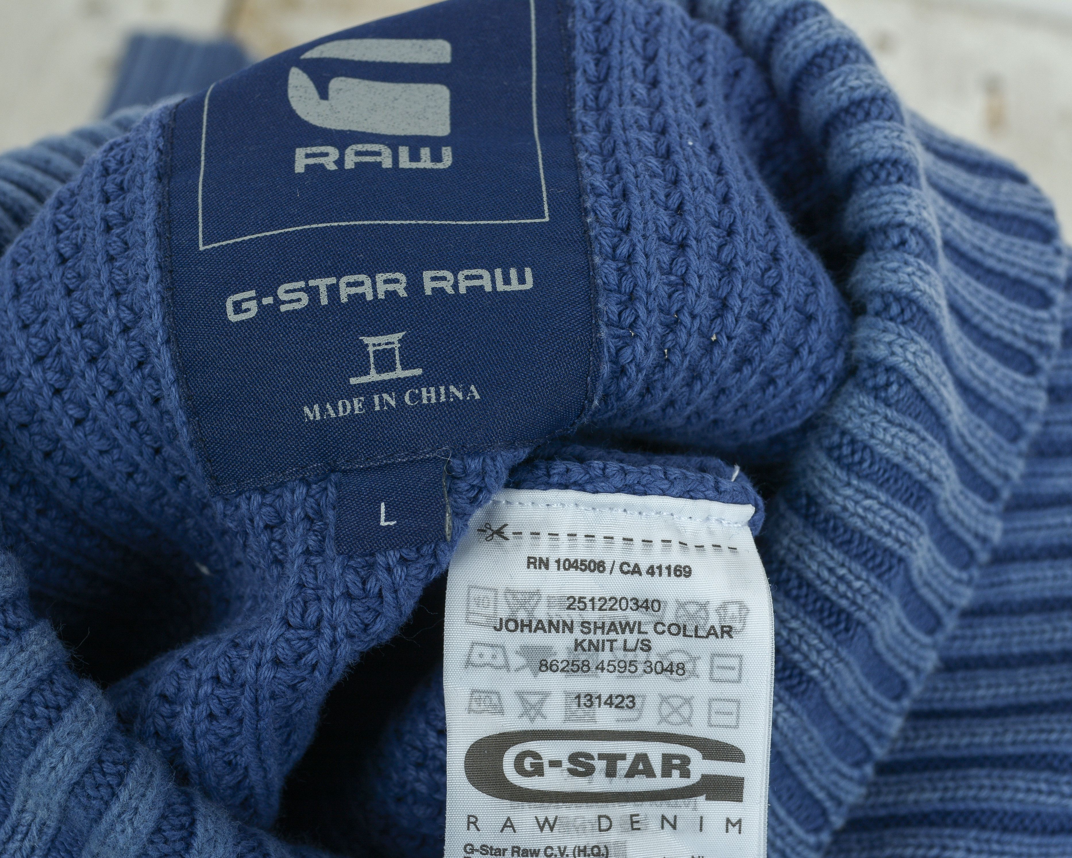 G-Star Johann L Cotton Knitted Sweater Pullover Jumper Sweatshirt Size US L / EU 52-54 / 3 - 6 Thumbnail