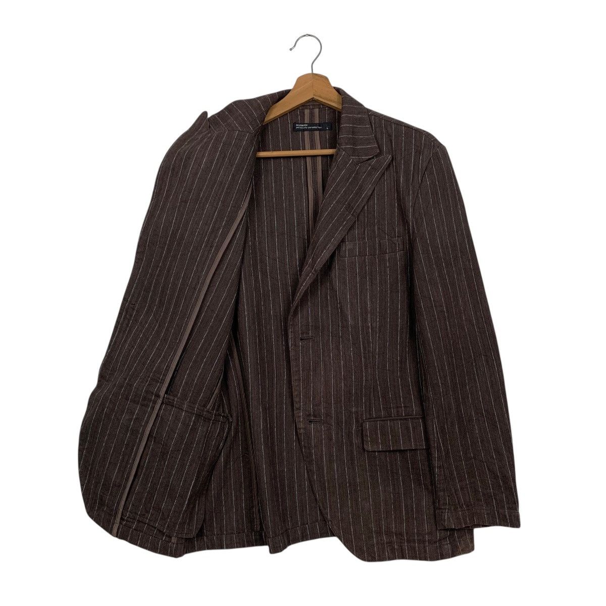 Japanese Brand Japanese Brand Modern Stripe Casual Jacket Size US M / EU 48-50 / 2 - 9 Thumbnail