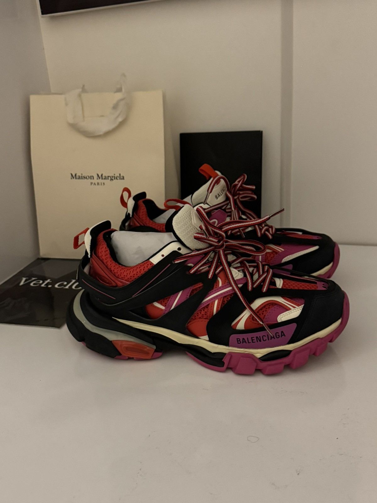 Balenciaga ⛔️Balenciaga track 1 black pink red white 40 Size US 7 / EU 40 - 2 Thumbnail