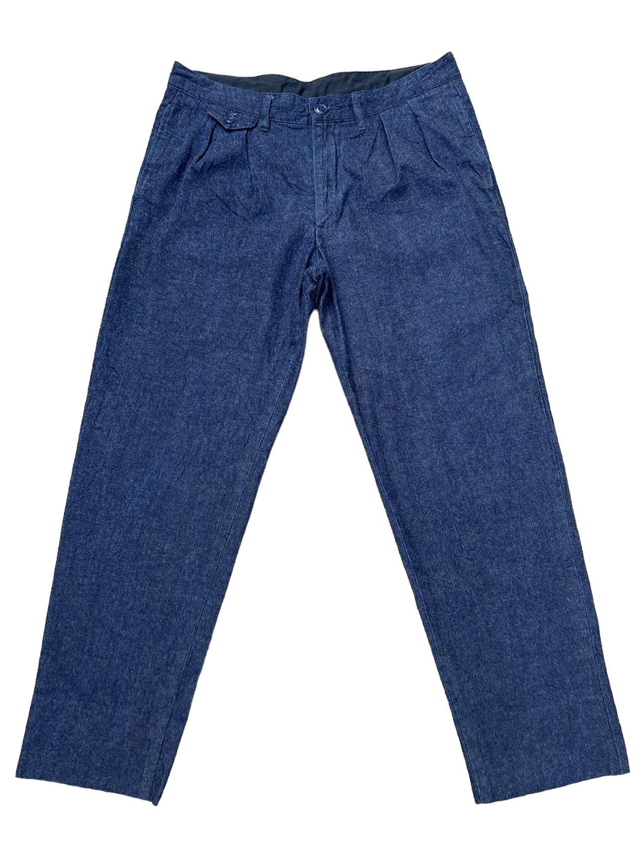 Vintage Ozaki Kinsei Japan Indigo Blue Denim Cropped Trouser Pant Size US 32 / EU 48 - 1 Thumbnail