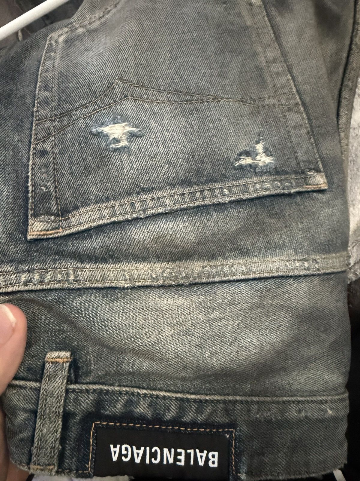 Balenciaga Balenciaga oil spill denim pants Size US 33 - 19 Thumbnail