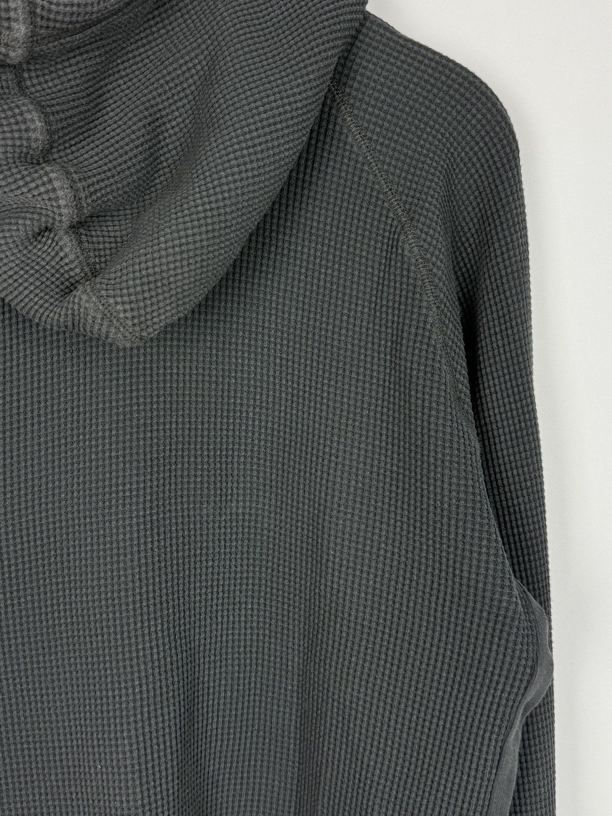 Diesel Diesel Distressed Charcoal Gray Waffle Zip Hoodie M/L Size US M / EU 48-50 / 2 - 7 Thumbnail