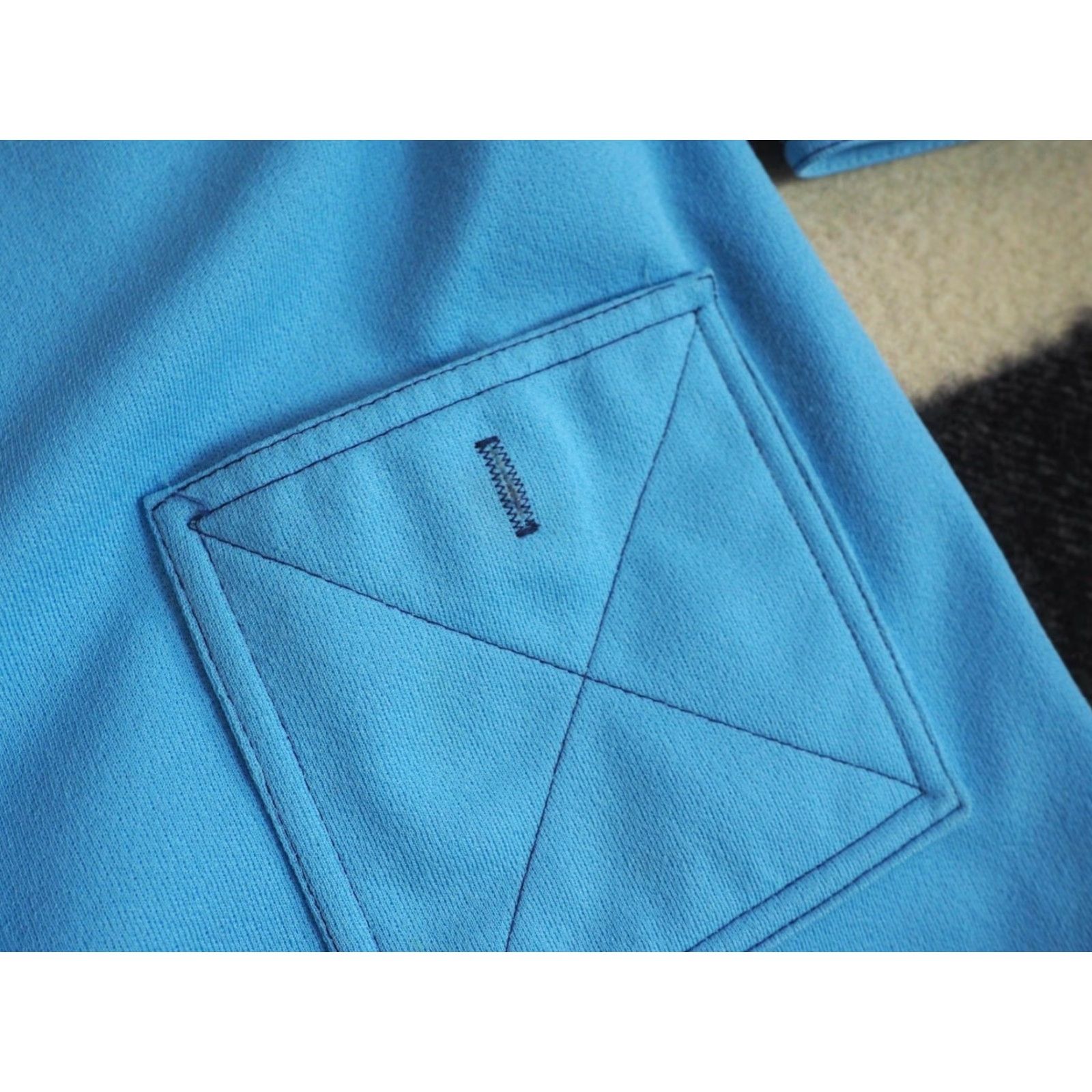 Vintage VINTAGE Ni Tod 70s Sky Blue Button Jacket Womens M Poly Jacket Boho Hippy Disco 1970s Blue Mens/Womens (adjusted) Size M / US 6-8 / IT 42-44 - 7 Thumbnail