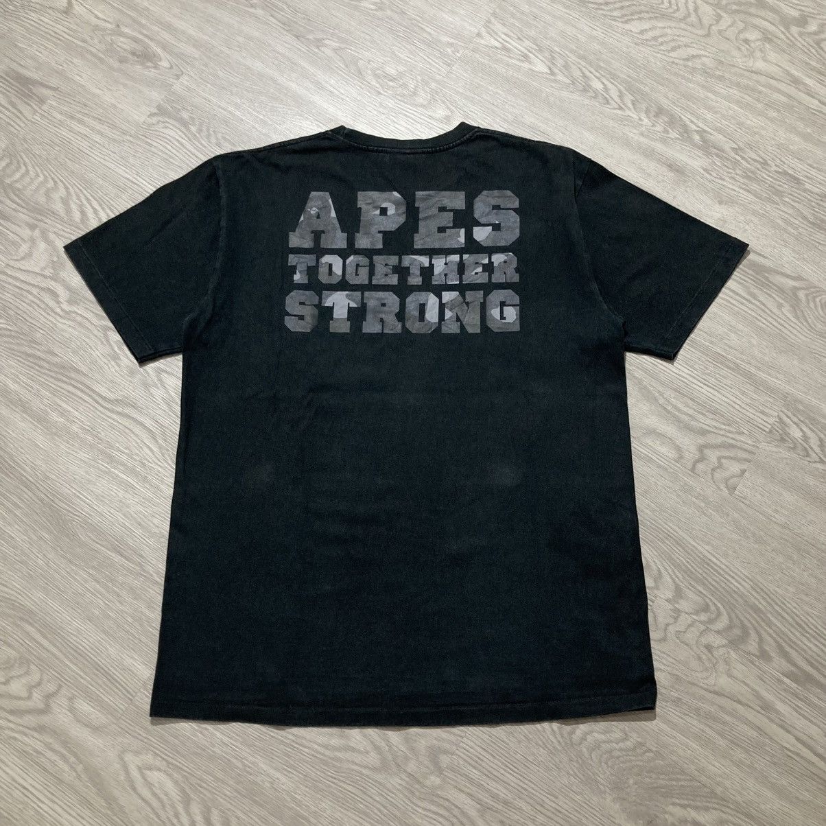 Bape Bape A Bathing Ape College Logo “Together Strong” Tee Black Size US XL / EU 56 / 4 - 9 Thumbnail