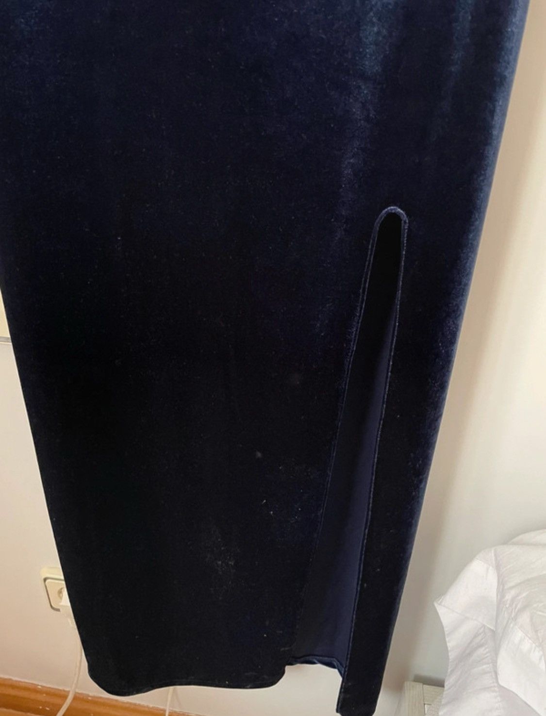 Zara Blue Velvet Slip Dress Size M / US 6-8 / IT 42-44 - 5 Thumbnail