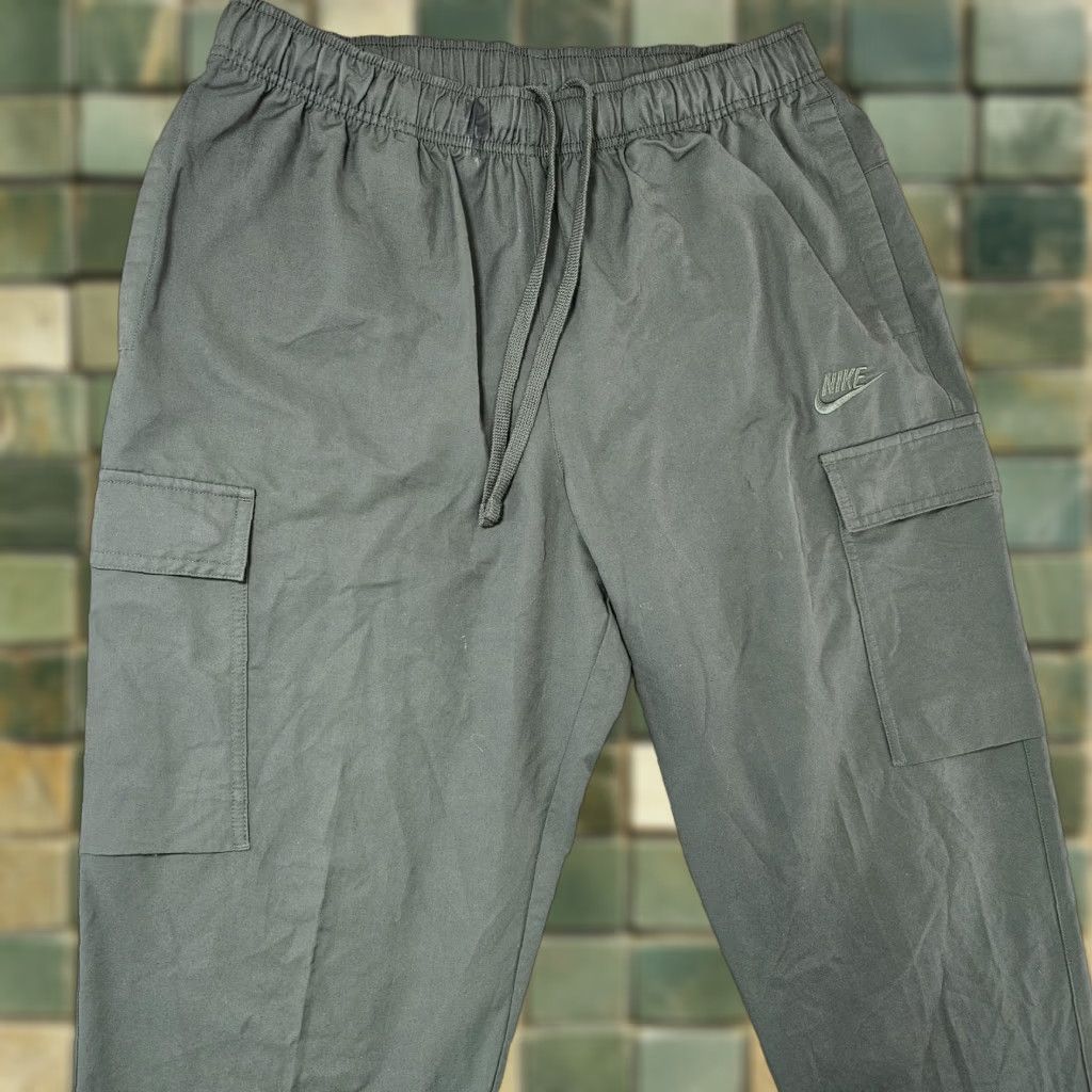 Nike Nike Pants Mens Medium Green Woven Cargo Joggers Athletic Drawstring CU4325-337 Size US 31 - 1 Thumbnail