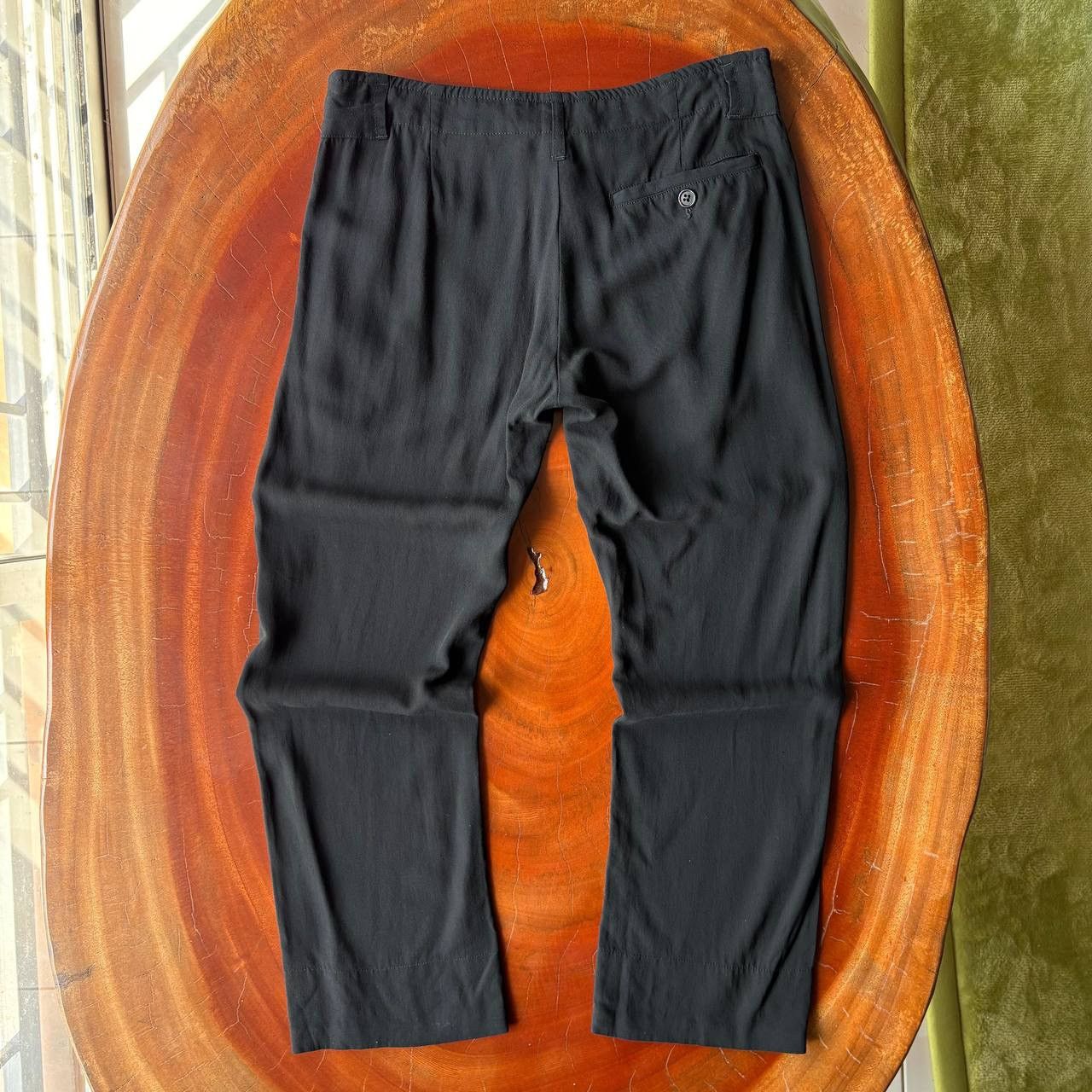 Ann Demeulemeester Ann Demeulemeester Cropped Black Rayon Ankle Pants Size US 30 / EU 46 - 2 Thumbnail