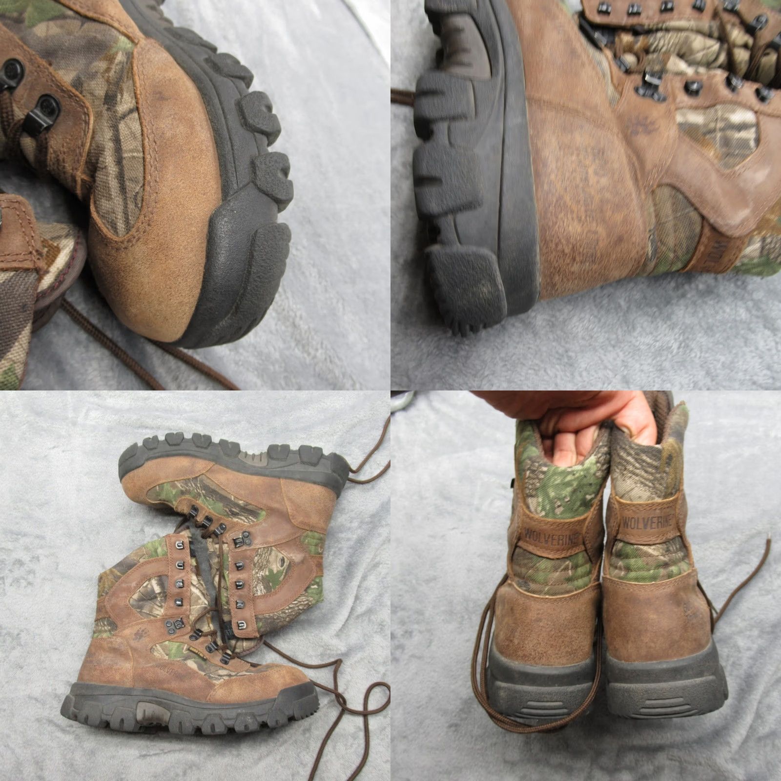 Wolverine Mens Thinsulate Insulated Hunting Boots Brown Canvas Leather 8.5 M Wolverine Boot Men Camouflage Waterproof Insulated 600g  main image 3