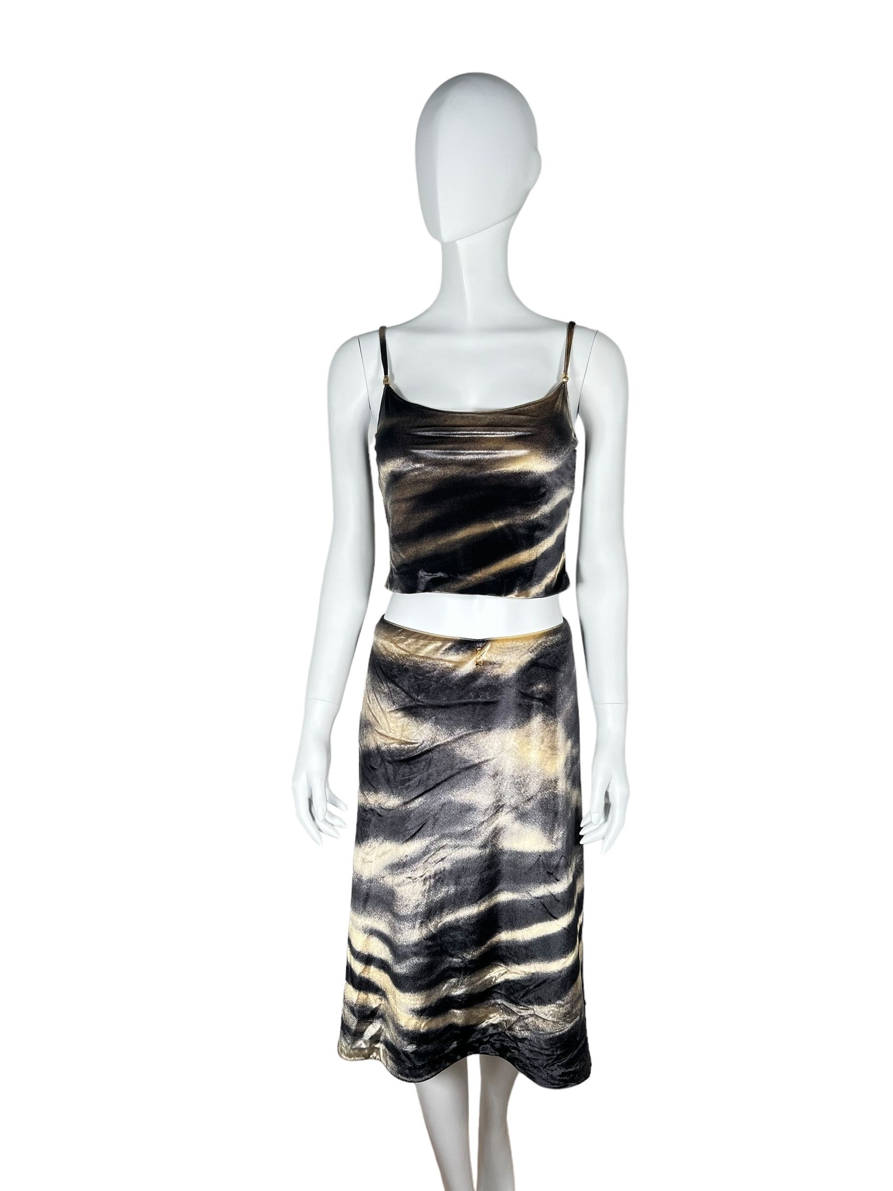 Roberto Cavalli Roberto Cavalli F/W 2000 Tiger Print Velvet Set Size S / US 4 / IT 40 - 2 Thumbnail