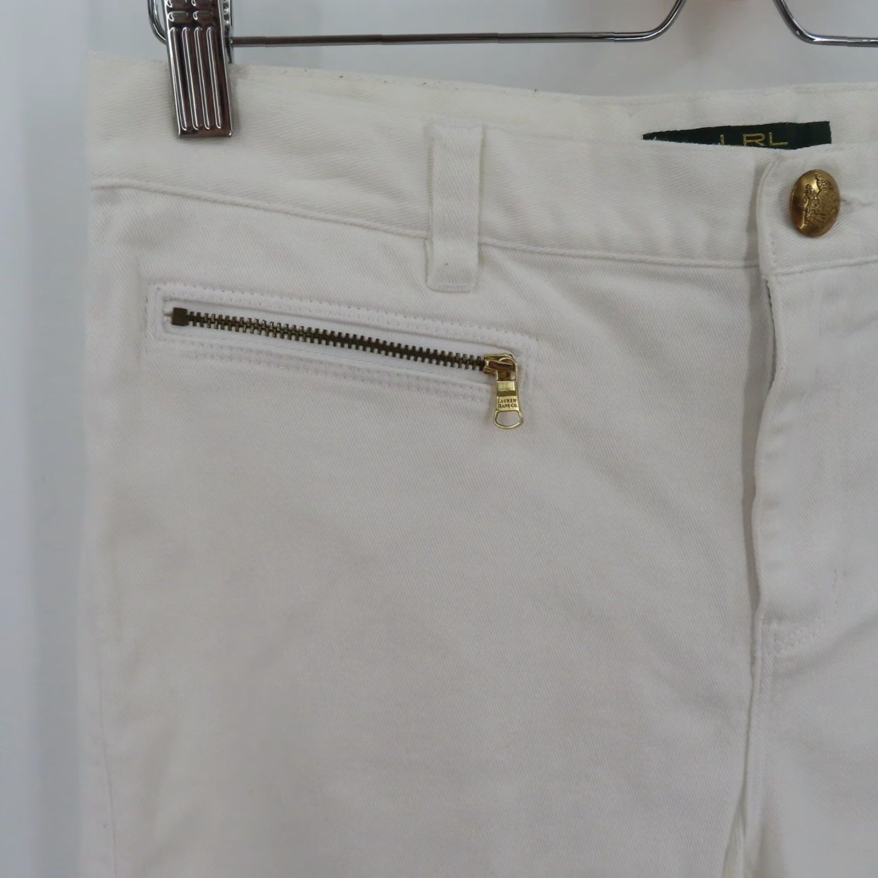 Ralph Lauren Ralph Lauren Womens Jeans LRL Lauren Jeans Co Straight Leg 6 White Denim Pockets Zip Button Size 28" / US 6 / IT 42 - 3 Thumbnail