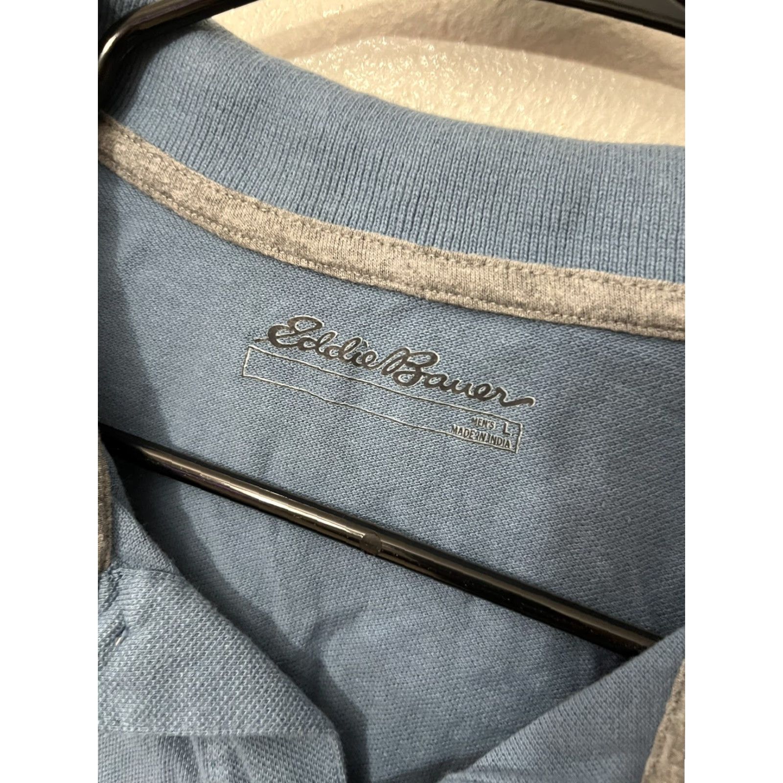 Eddie Bauer Eddie Bauer Men's Large Blue Short Sleeve Polo Shirt Casual Outdoor Size US L / EU 52-54 / 3 - 3 Thumbnail