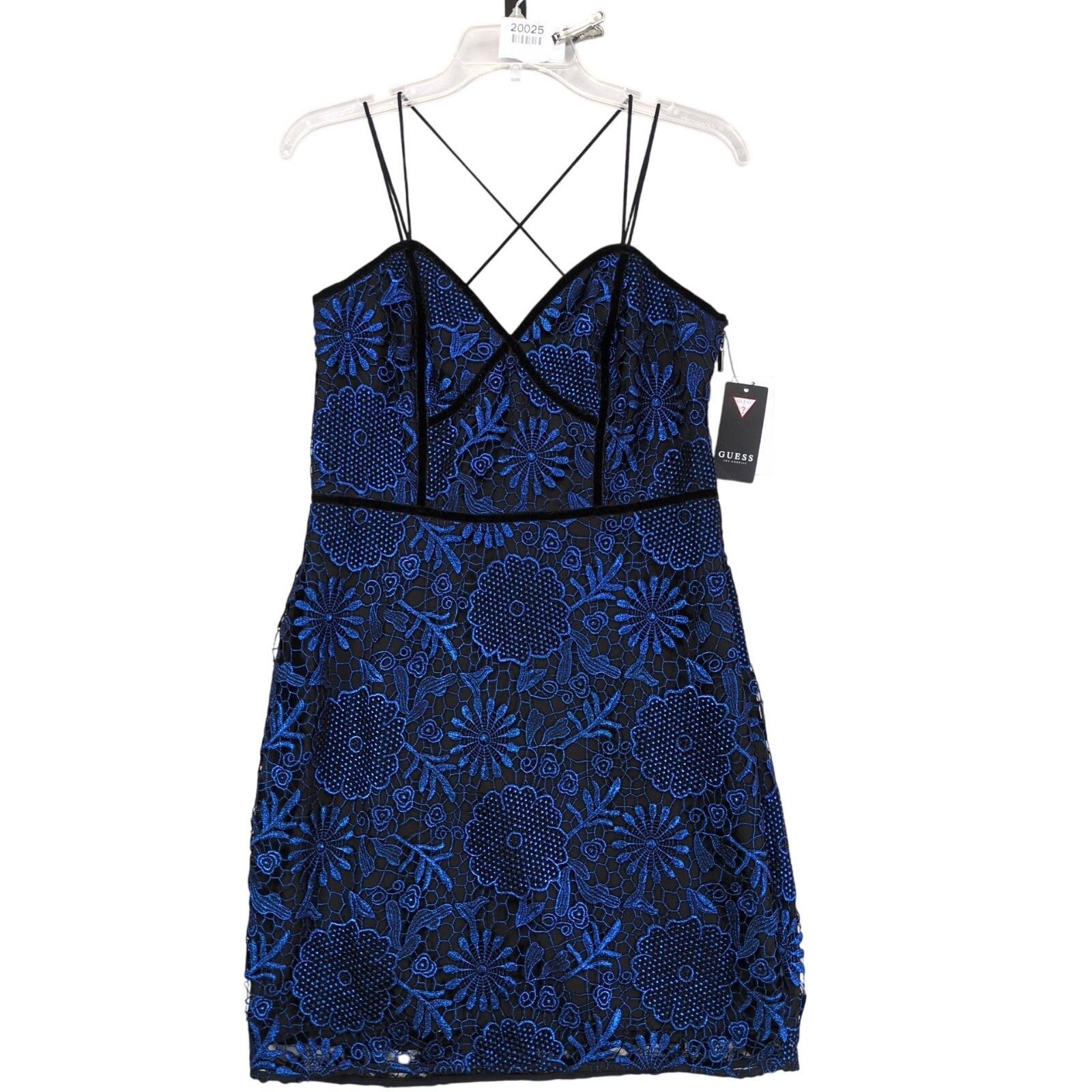 Guess NWT Guess Sz 8 Adina Babydoll Dress, Floral Lace Velvet Trim Size M / US 6-8 / IT 42-44 - 2 Thumbnail