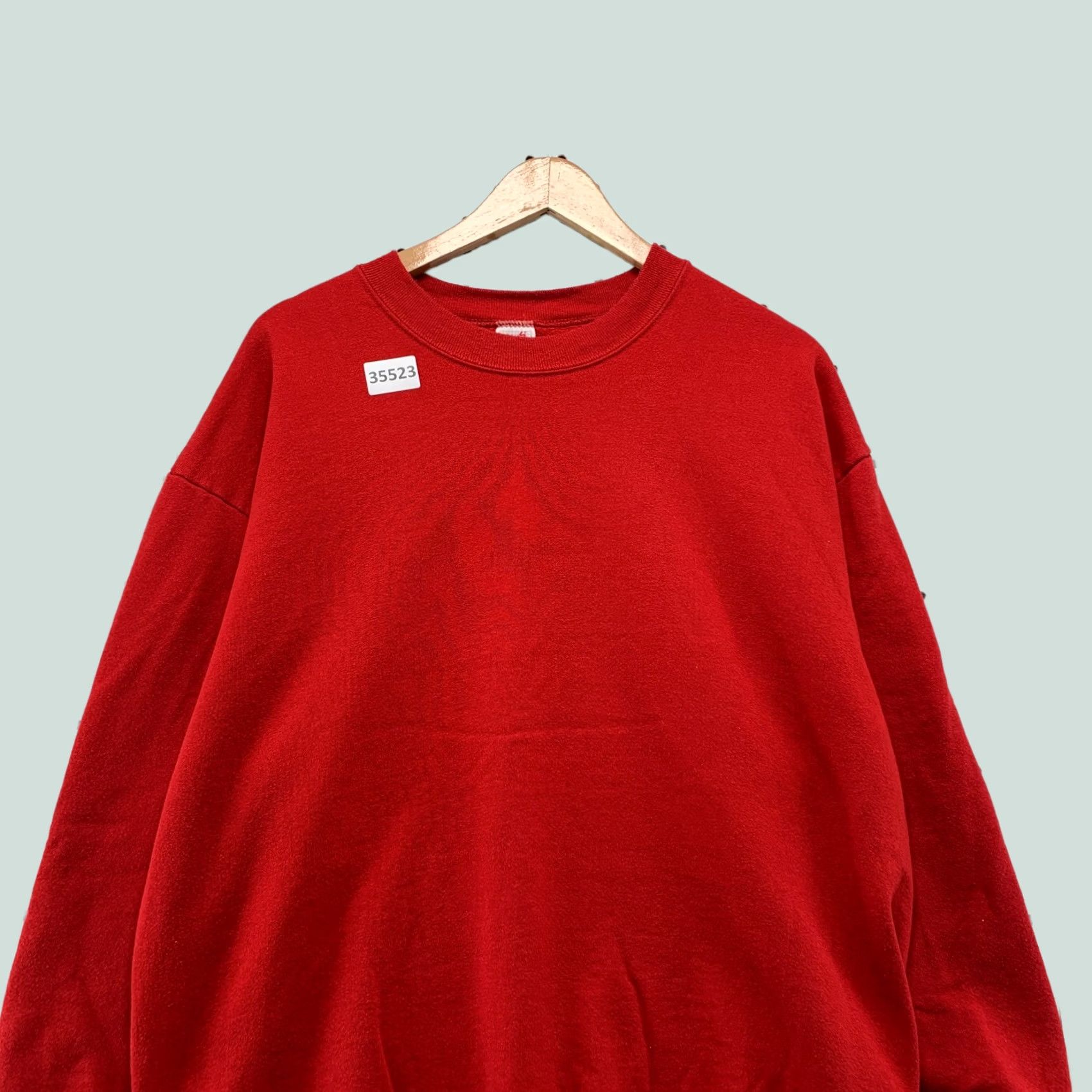Jerzees VINTAGE Jerzees Sweatshirt Mens XL Red Pullover Crewneck 80s USA 23x28 Size US XL / EU 56 / 4 - 1 Thumbnail