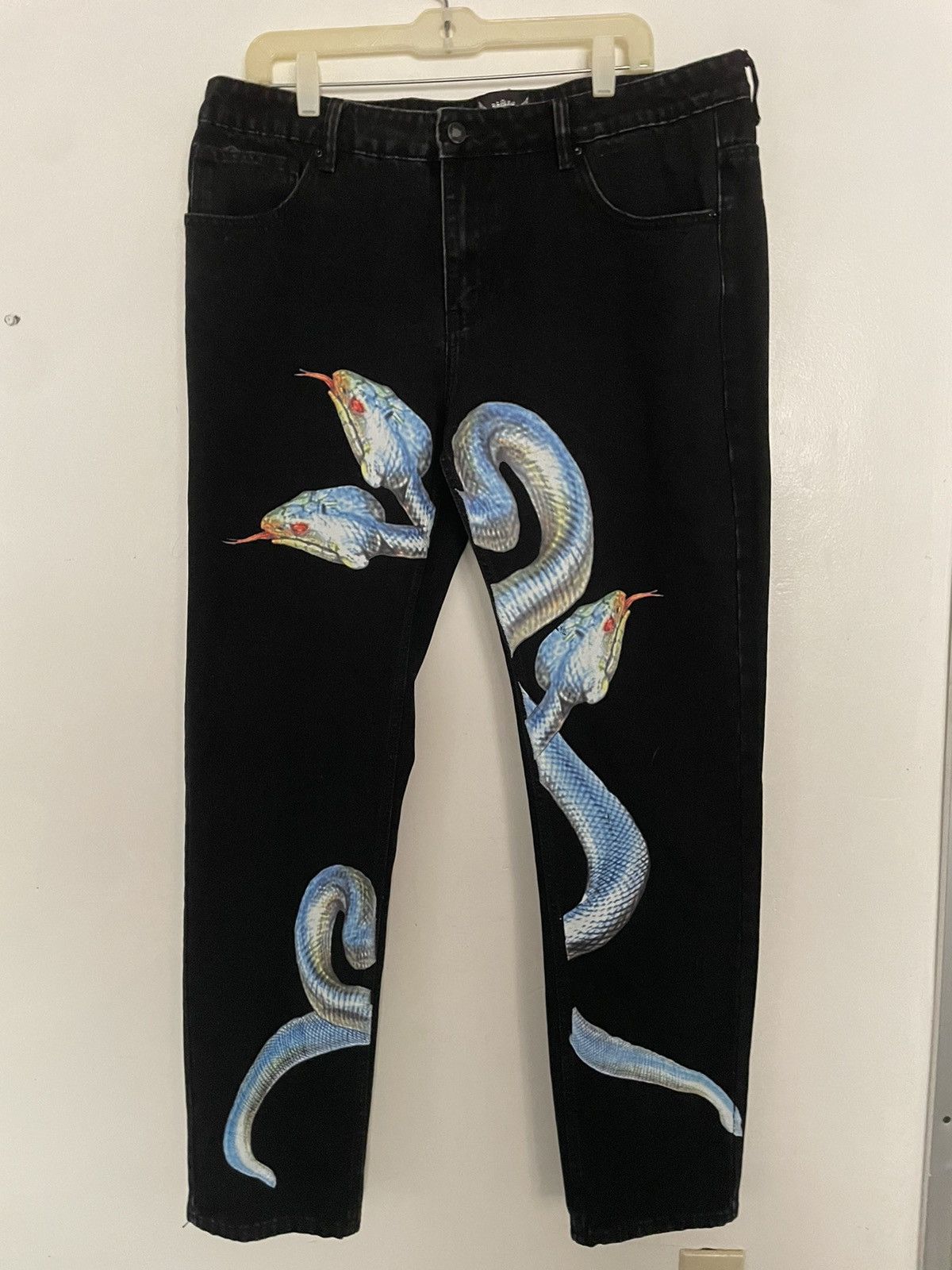Other Vira Exclusives Snake Black Jeans – Graphic Denim Size US 36 / EU 52 - 1 Thumbnail