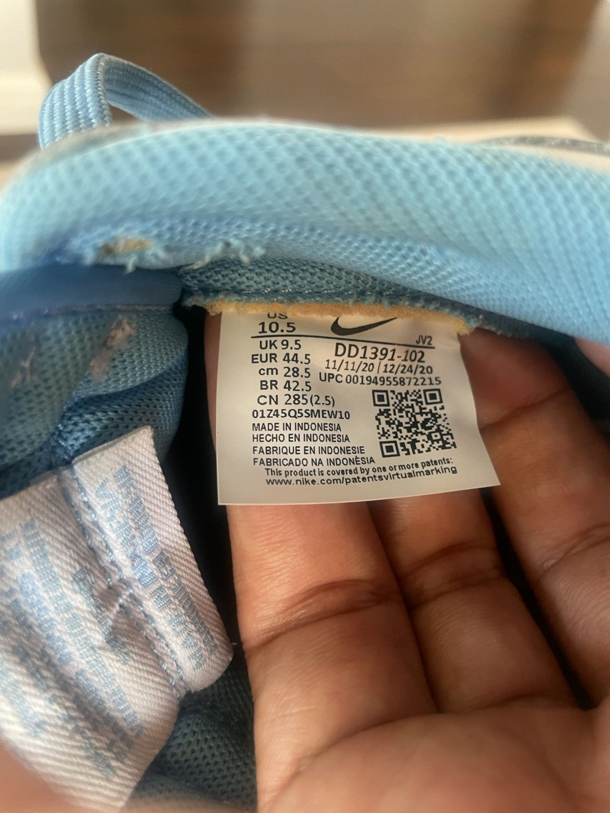 Nike Nike Dunks UNC Size US 10.5 / EU 43-44 - 7 Thumbnail