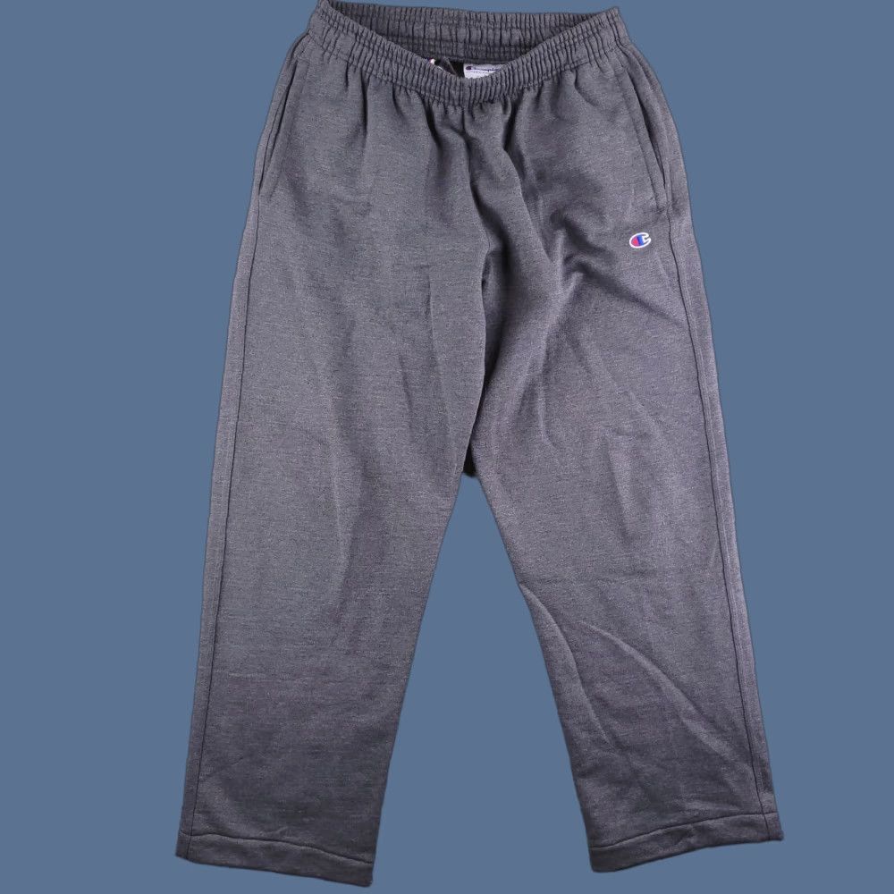 Champion Champion Sweatpants Mens Large Cotton Gray Relaxed Straight Size US 33 - 1 Thumbnail