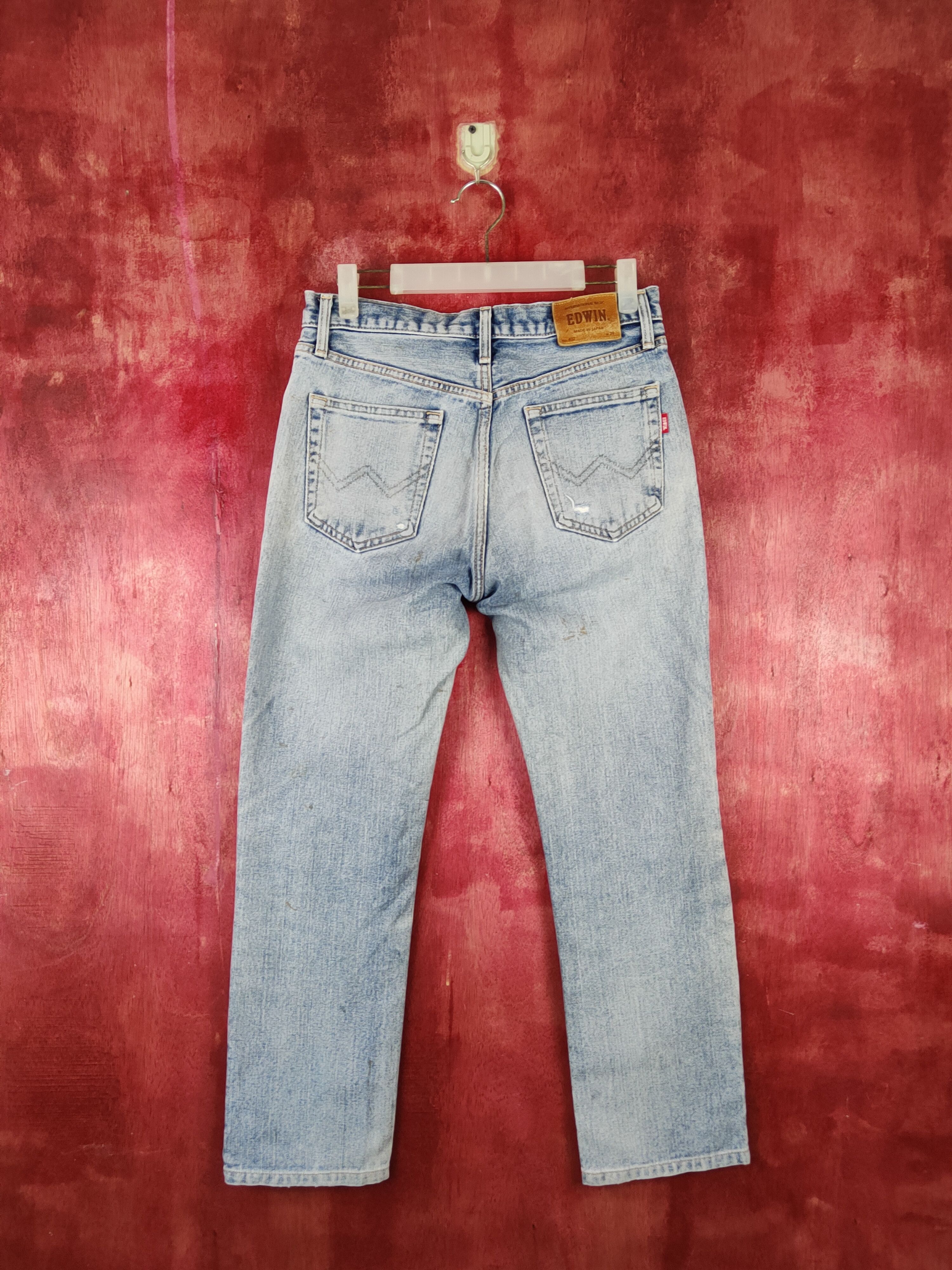 Edwin Edwin Blue Faded distressed ripped Denim #S1601 Size US 29 - 8 Thumbnail